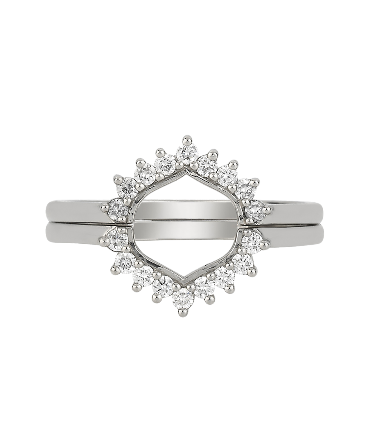 Iris Wedding Band - Platinum, Diamond