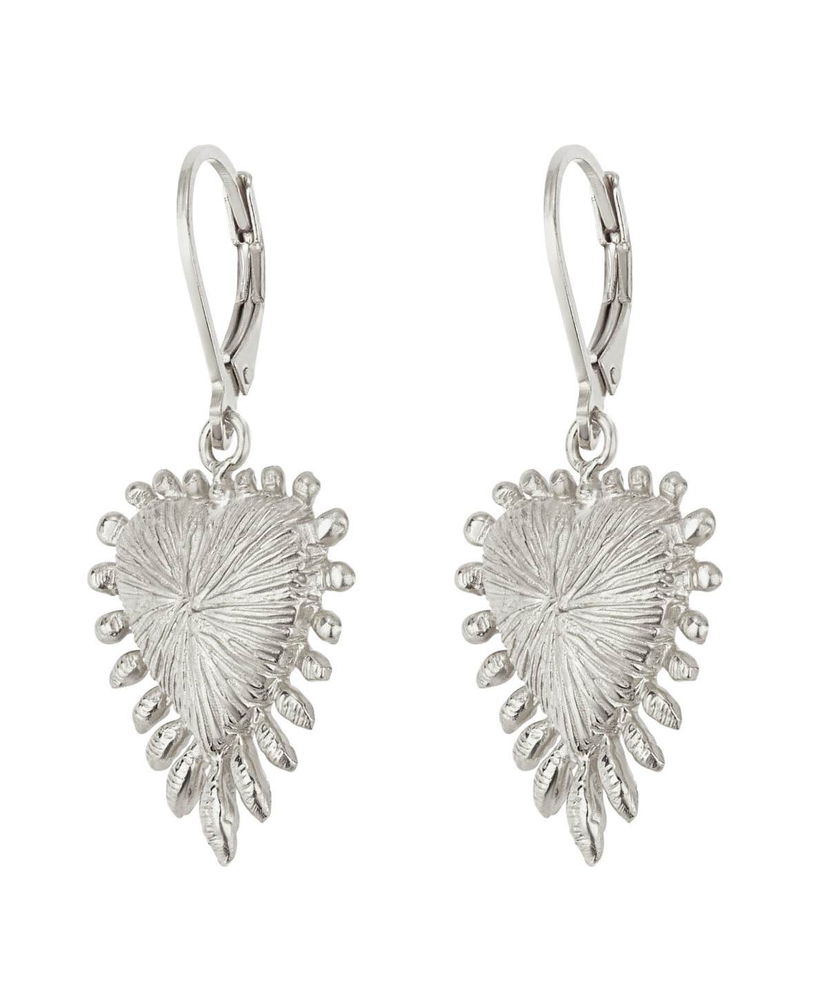 Heart Rays Earrings - 925 Sterling Silver | Zoë & Morgan NZ