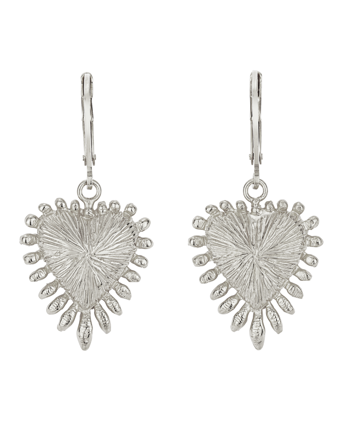 Heart Rays Earrings - 925 Sterling Silver | Zoë & Morgan NZ