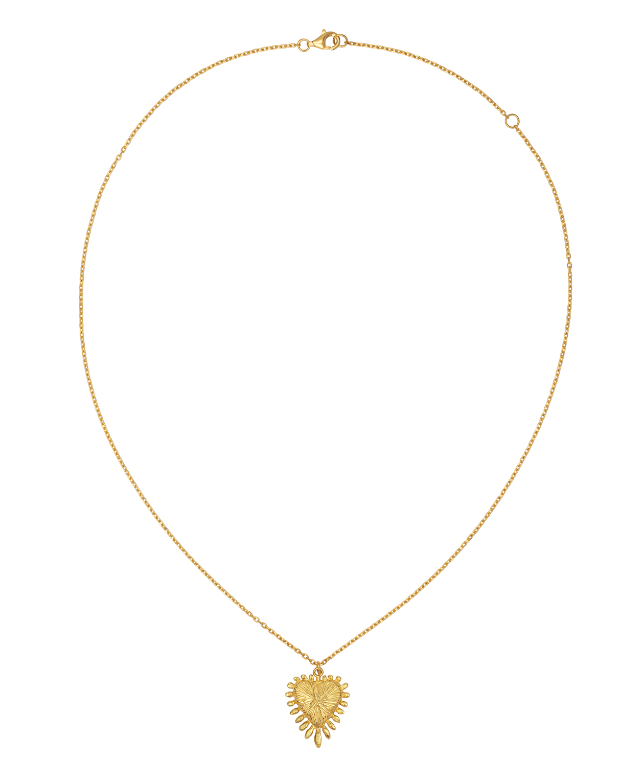 Heart Rays Necklace - 22k Gold Vermeil