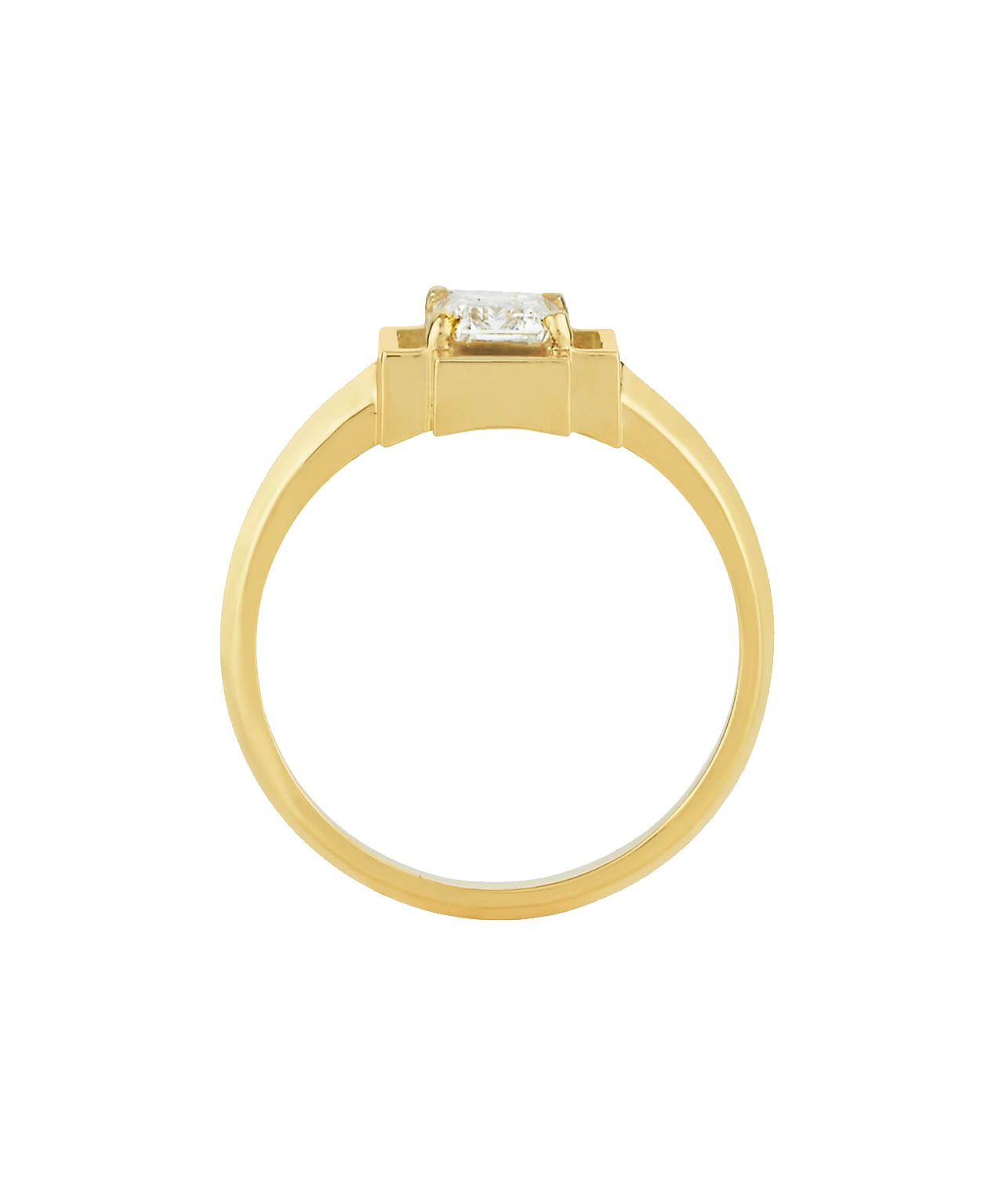 Holos Engagement Ring - 18k Yellow Gold, Emerald Cut Diamond 1.64 carat