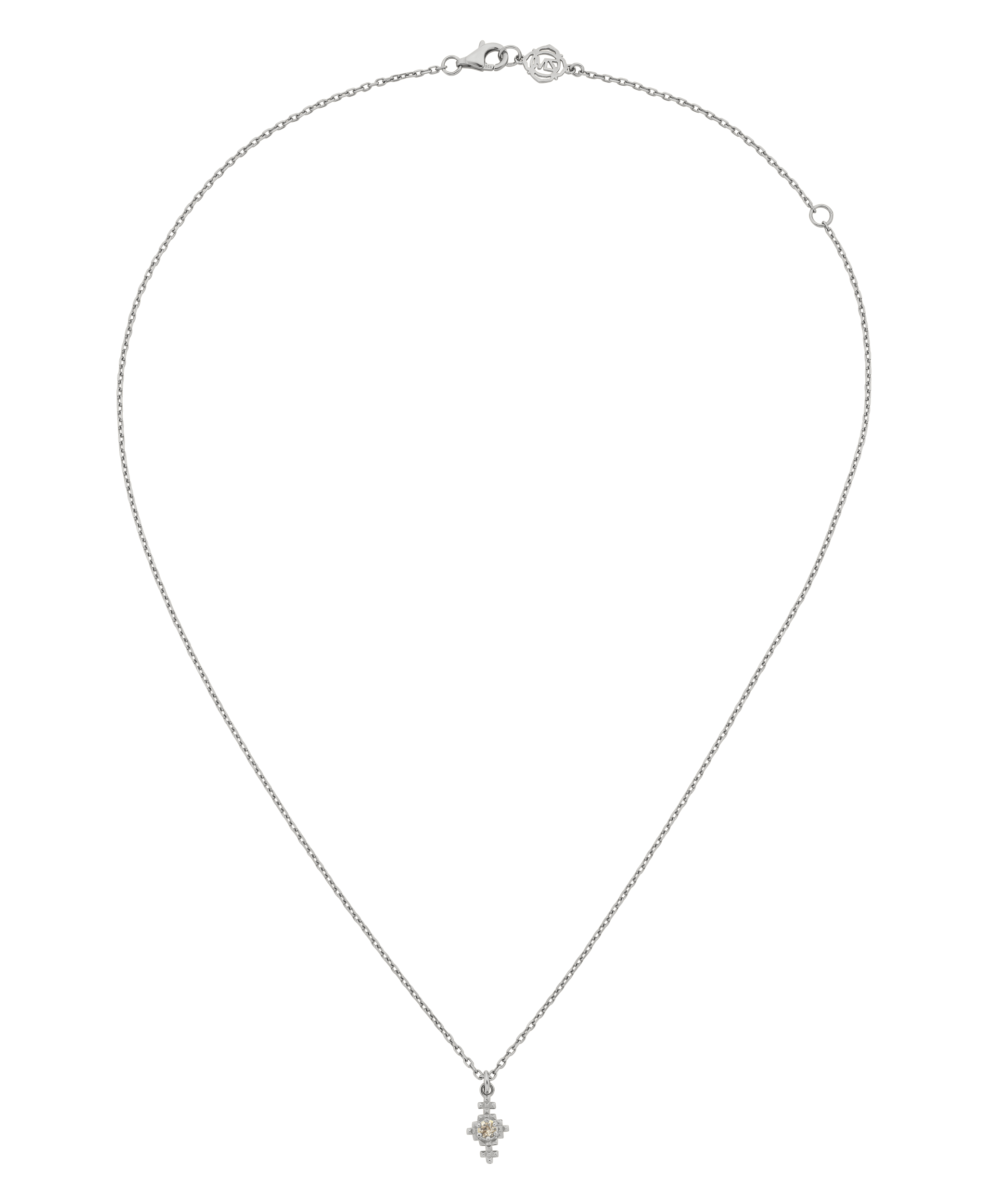 Indie Necklace - 925 Sterling Silver, Peach Zircon