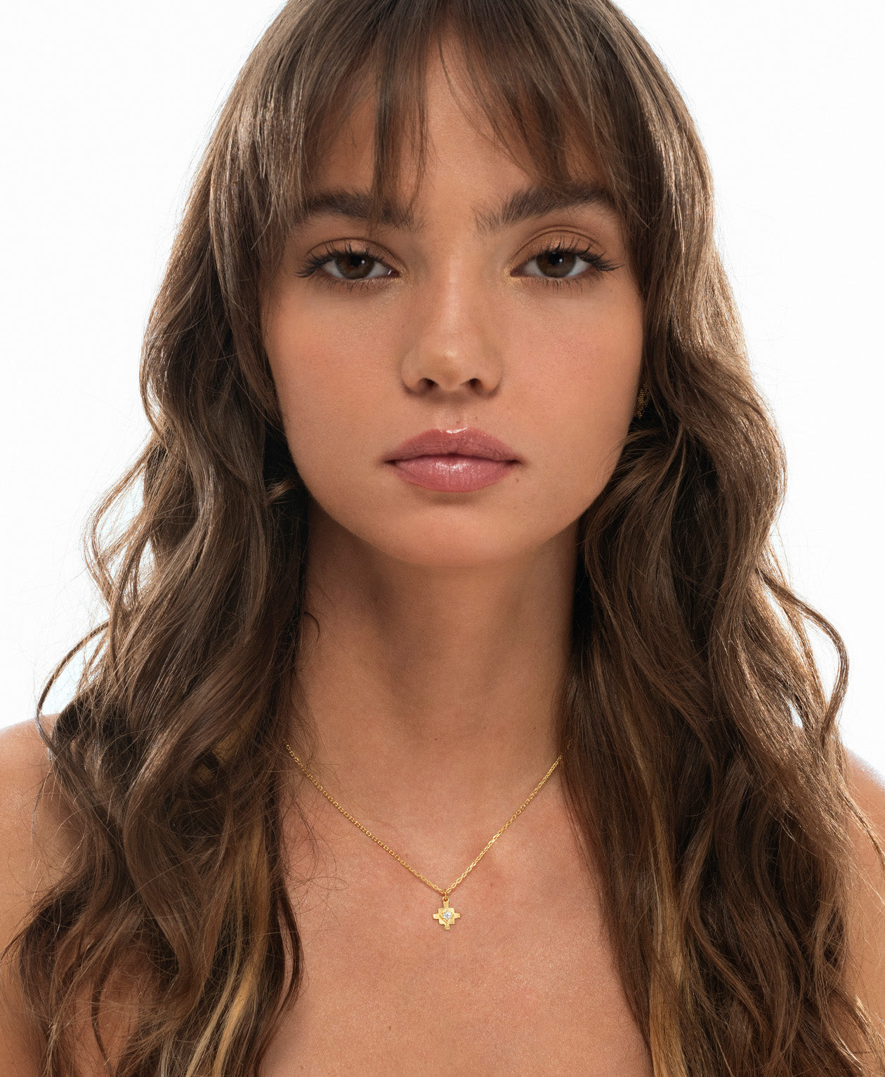 Inka Necklace - 22k Gold Vermeil, White Zircon