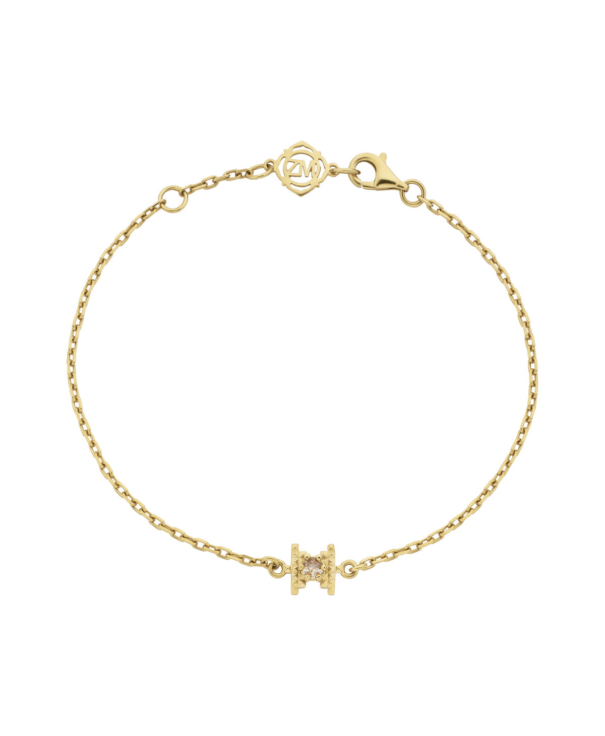 Inti Bracelet - 22k Gold Vermeil, Peach Zircon | Zoë & Morgan NZ