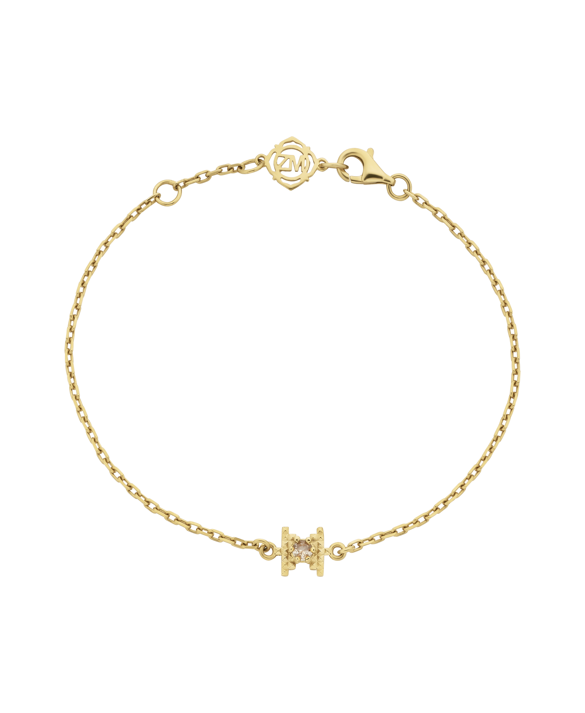 Inti Bracelet - 22k Gold Vermeil, Peach Zircon