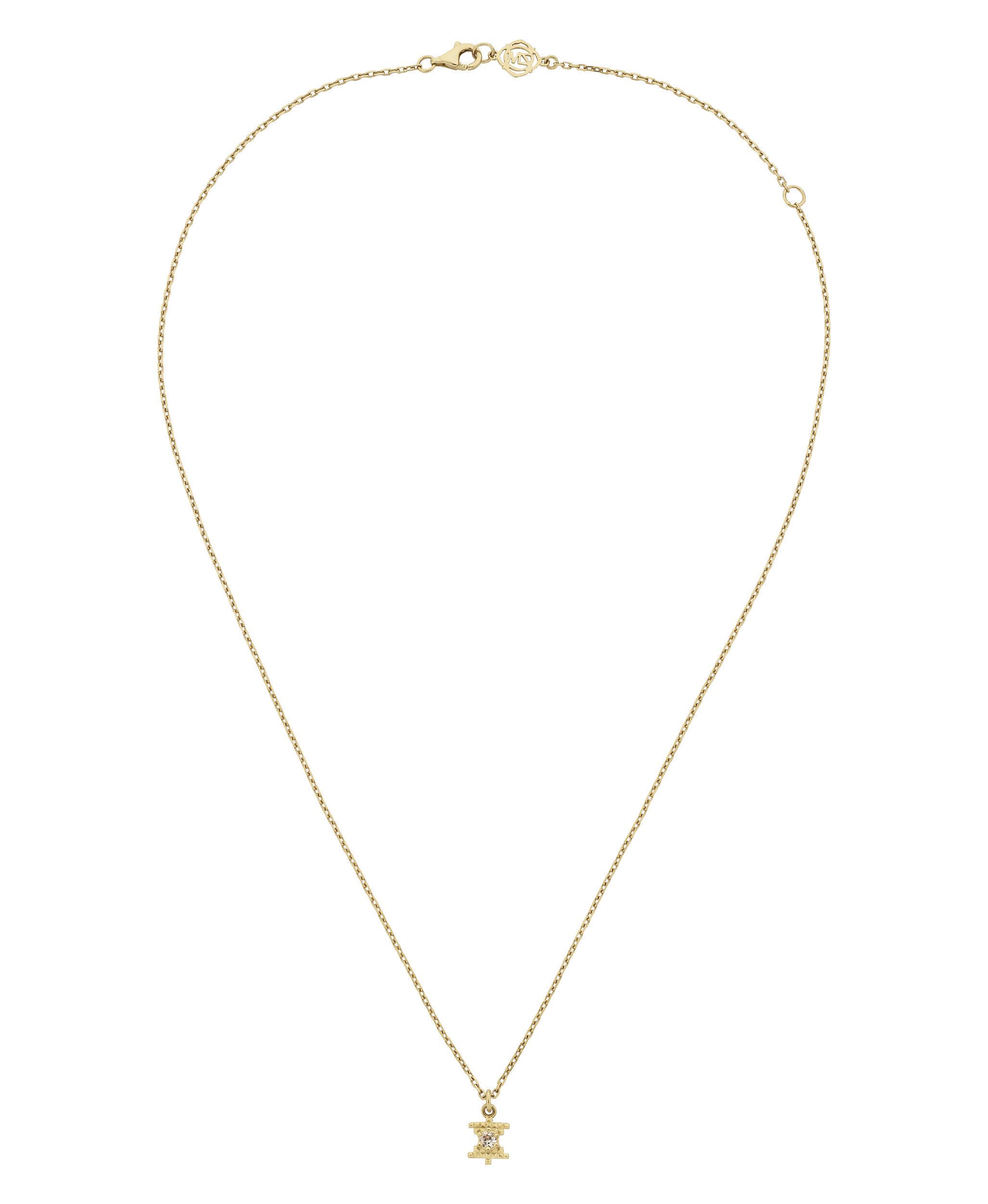 Inti Necklace - 22k Gold Vermeil, Peach Zircon