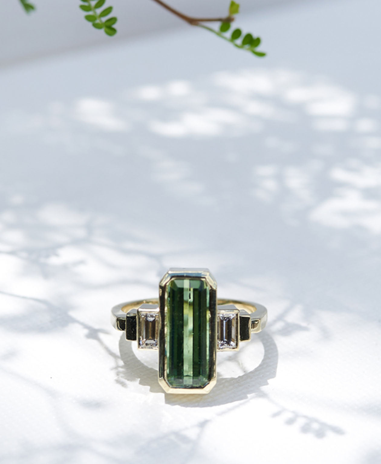 One of a Kind 125 - 14k Yellow Gold, Green Tourmaline