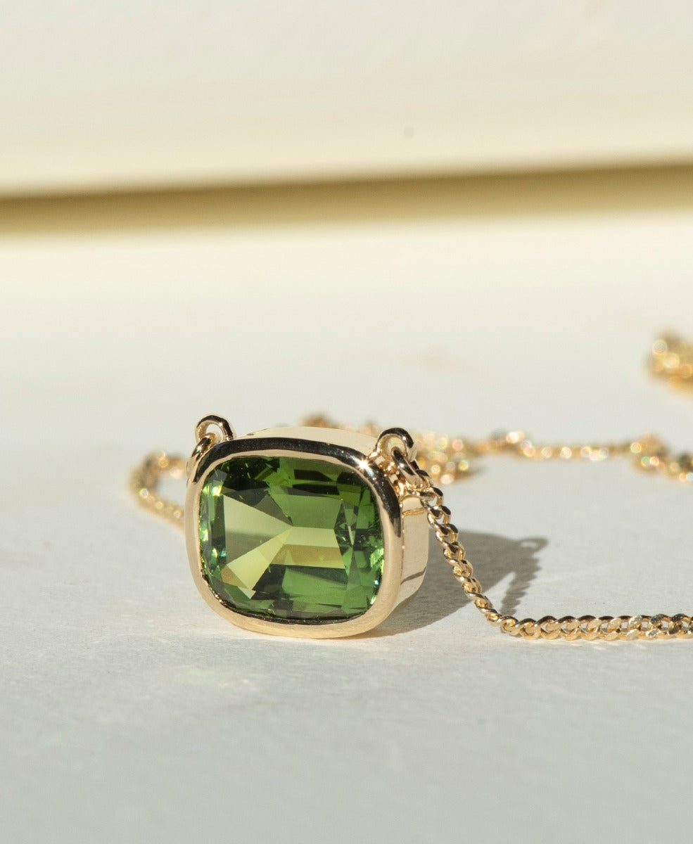 One of a Kind 362 - 18k Yellow Gold, Green Tourmaline