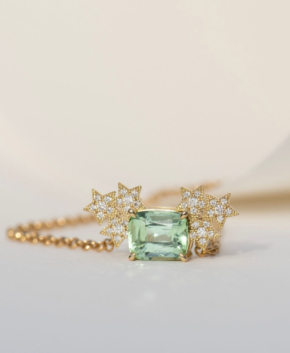 One of a Kind 430 - 18k Yellow Gold, Green Tourmaline