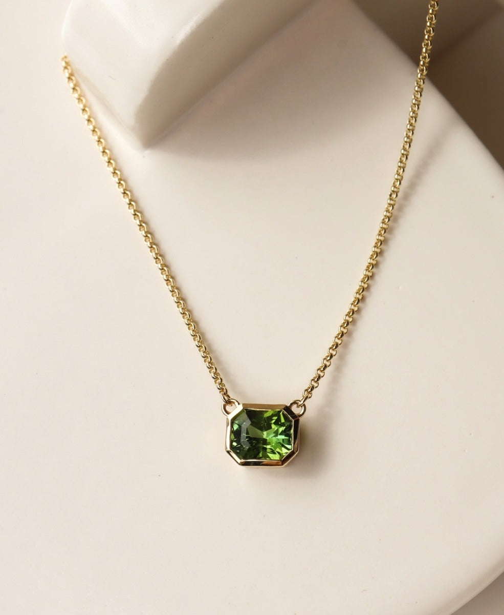 One of a Kind 472 - 9k Yellow Gold,  Green Tourmaline