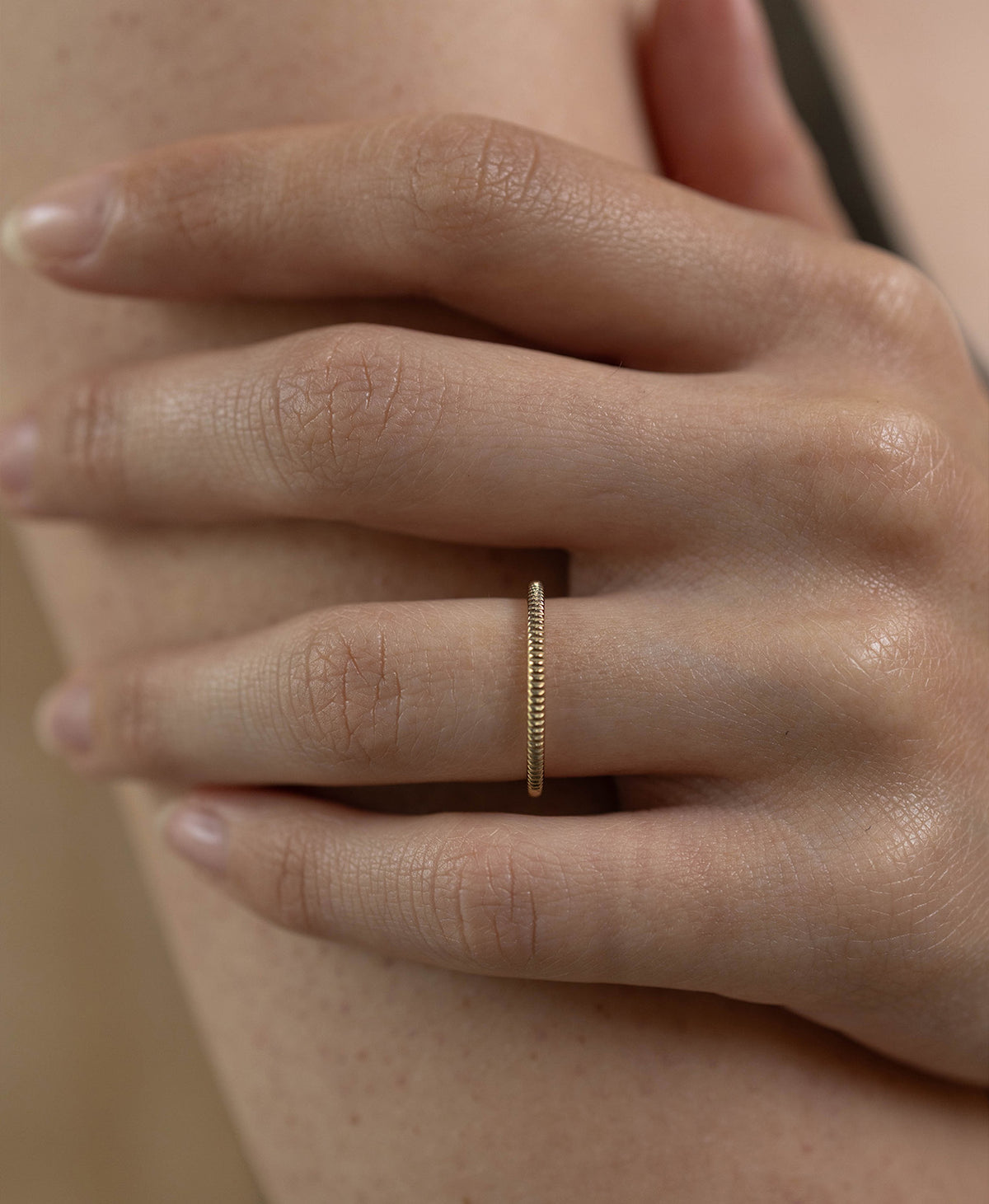Kenza Stacker Ring - 22k Gold Vermeil