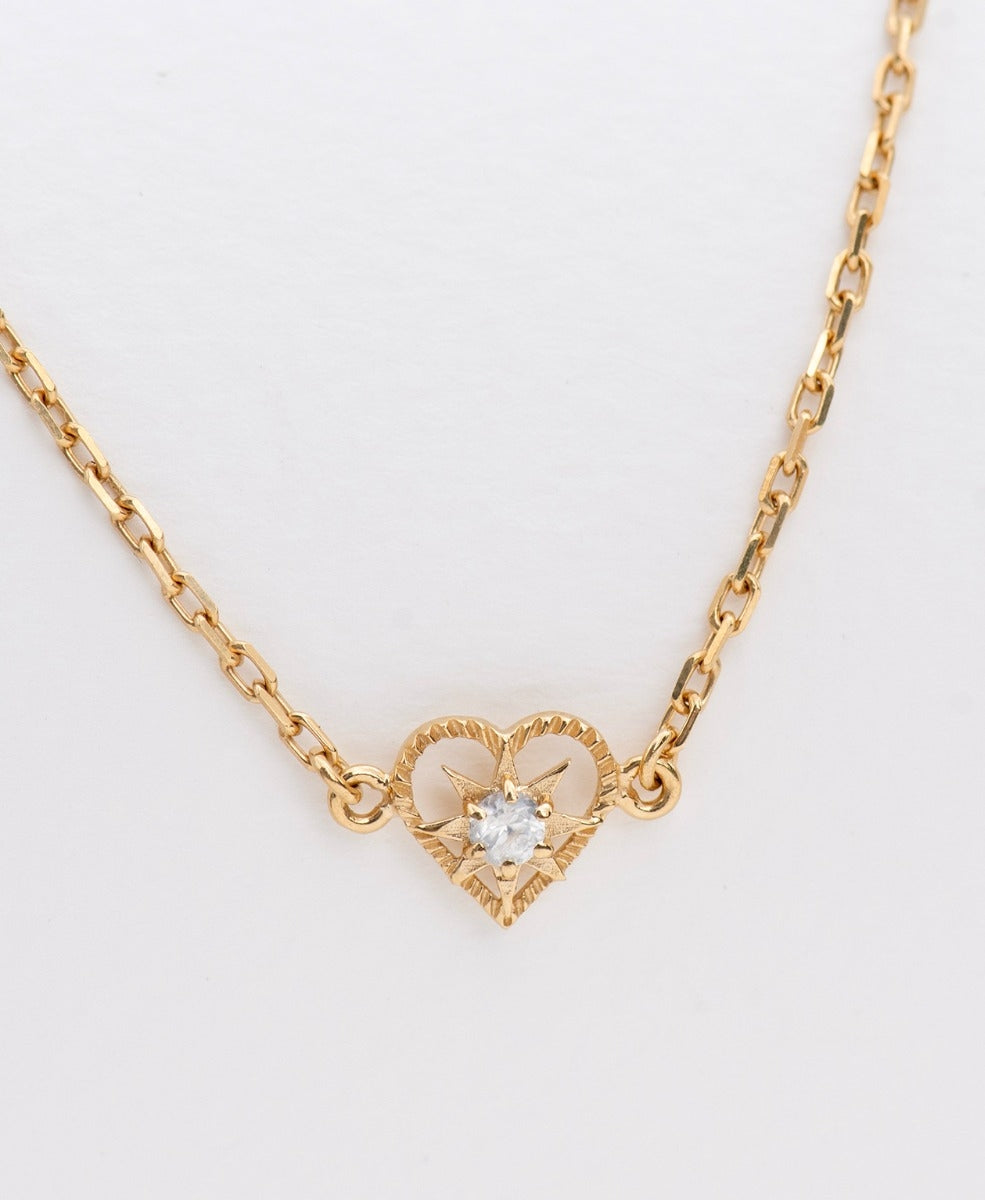 Kind Heart Bracelet - 22k Gold Vermeil, White Zircon