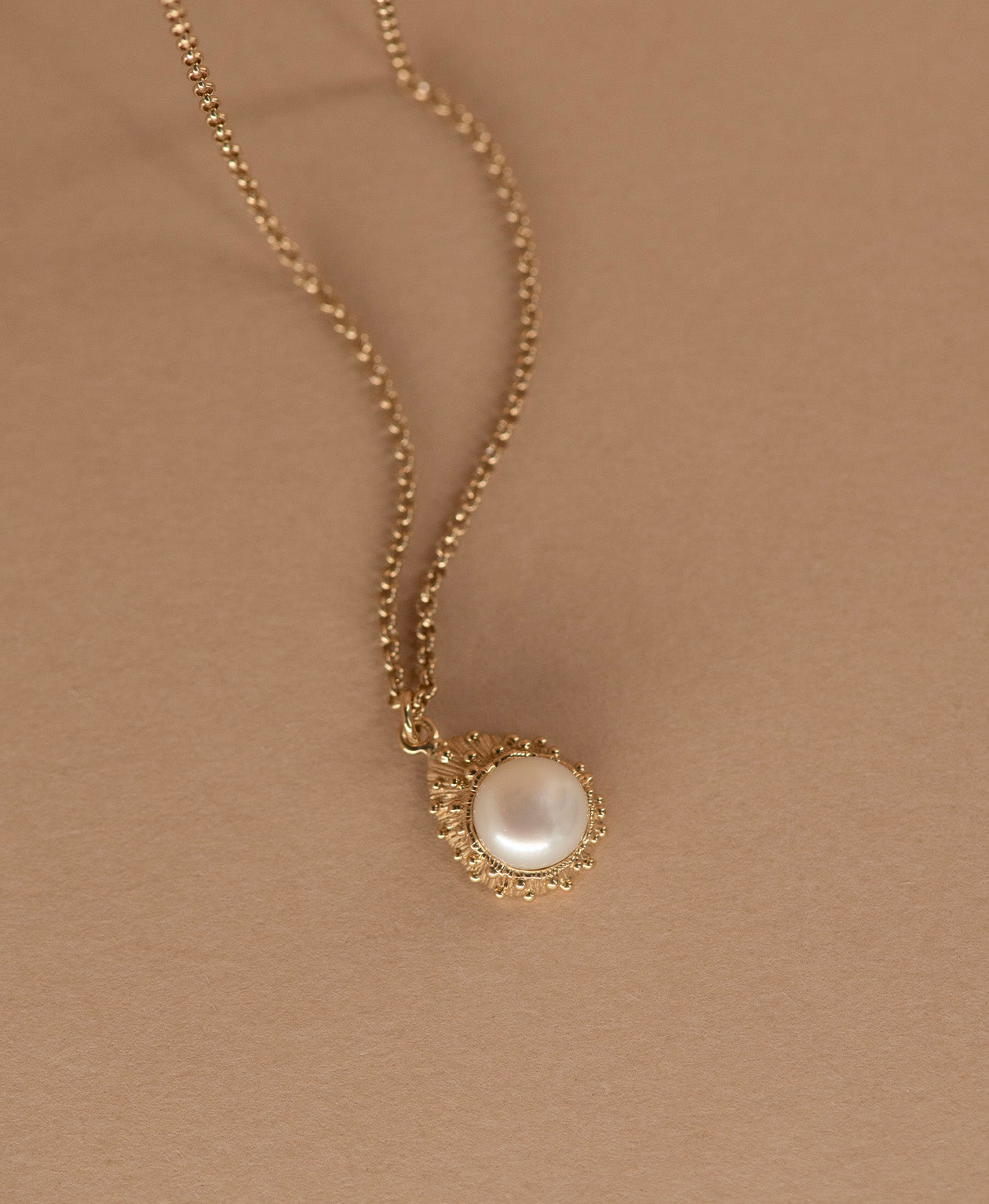 Lulu Necklace - 22k Gold Vermeil, Pearl | Zoë & Morgan NZ
