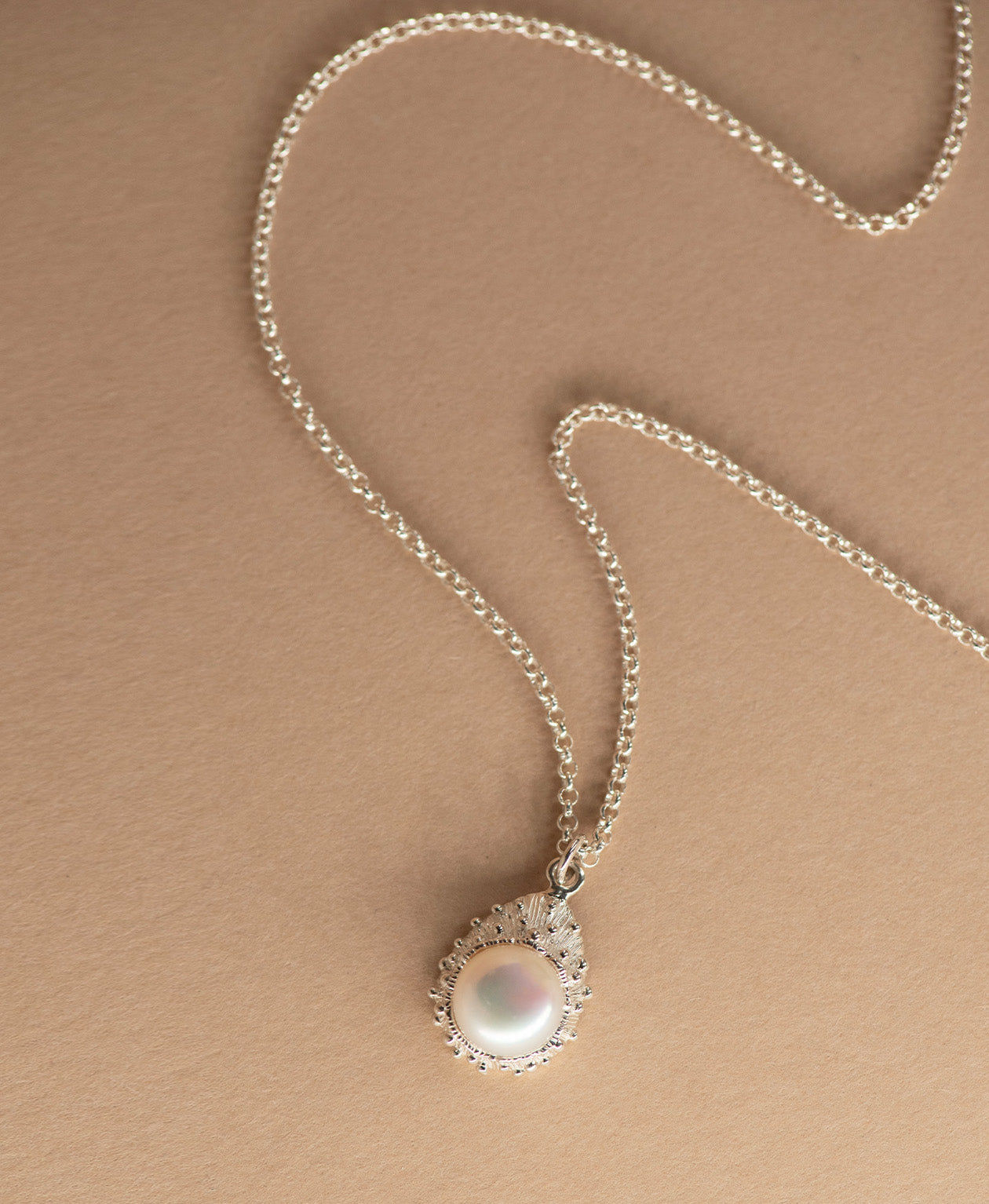 Lulu Necklace - 925 Sterling Silver, Pearl