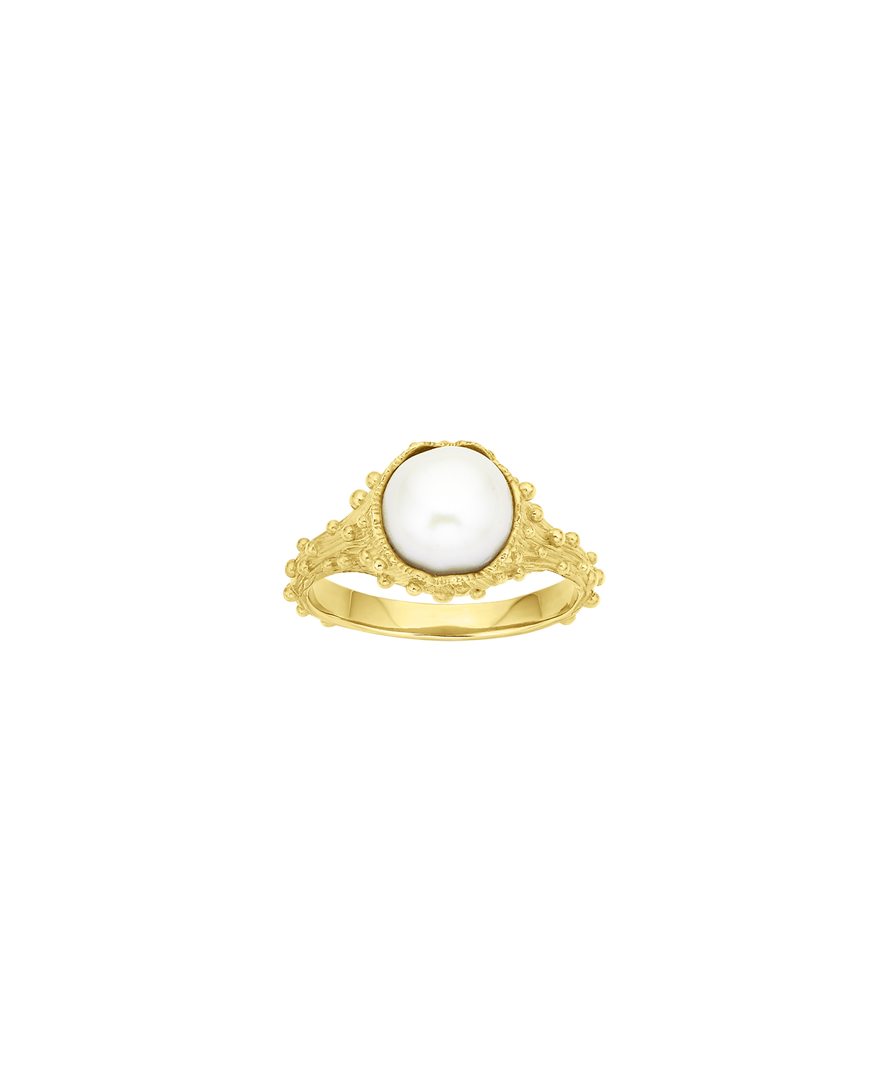 Lulu Ring - 22k Gold Vermeil, Pearl