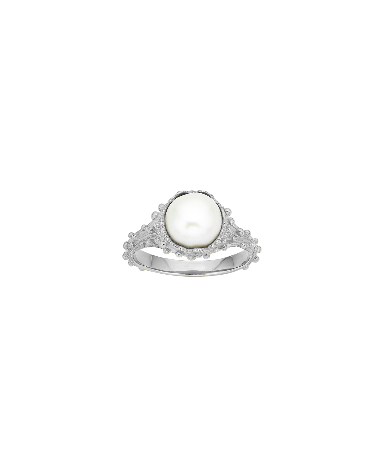 Lulu Ring - 925 Sterling Silver, Pearl