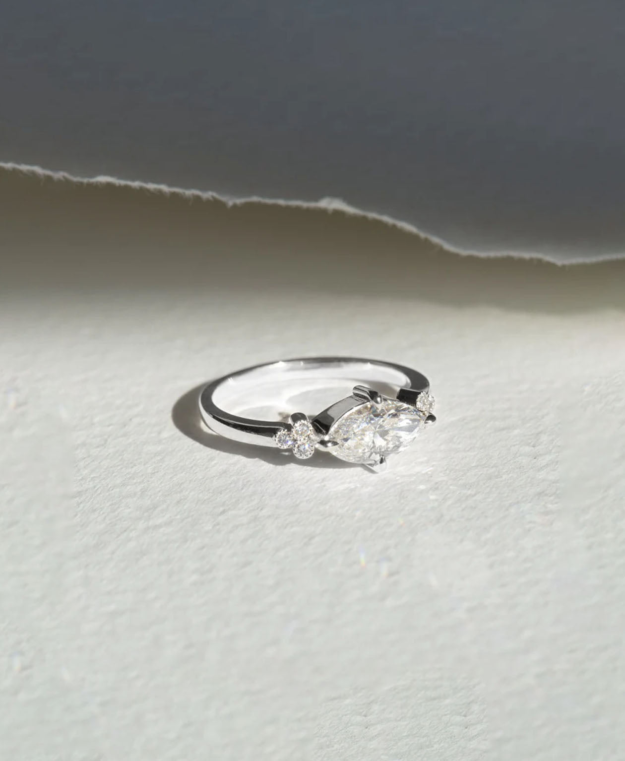 Mon Cheri Engagement Ring - Platinum, Marquise Diamond 1.0 carat