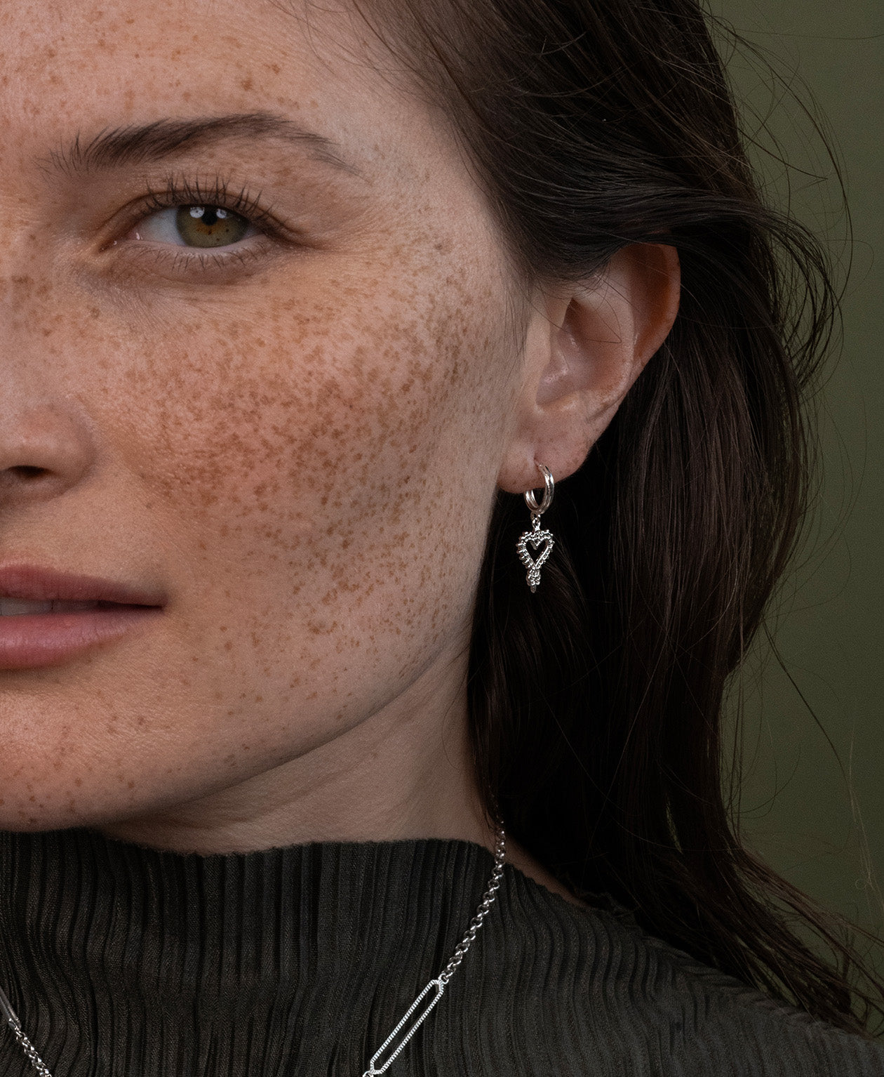 Mini Gypsy Heart Hoops - 925 Sterling Silver