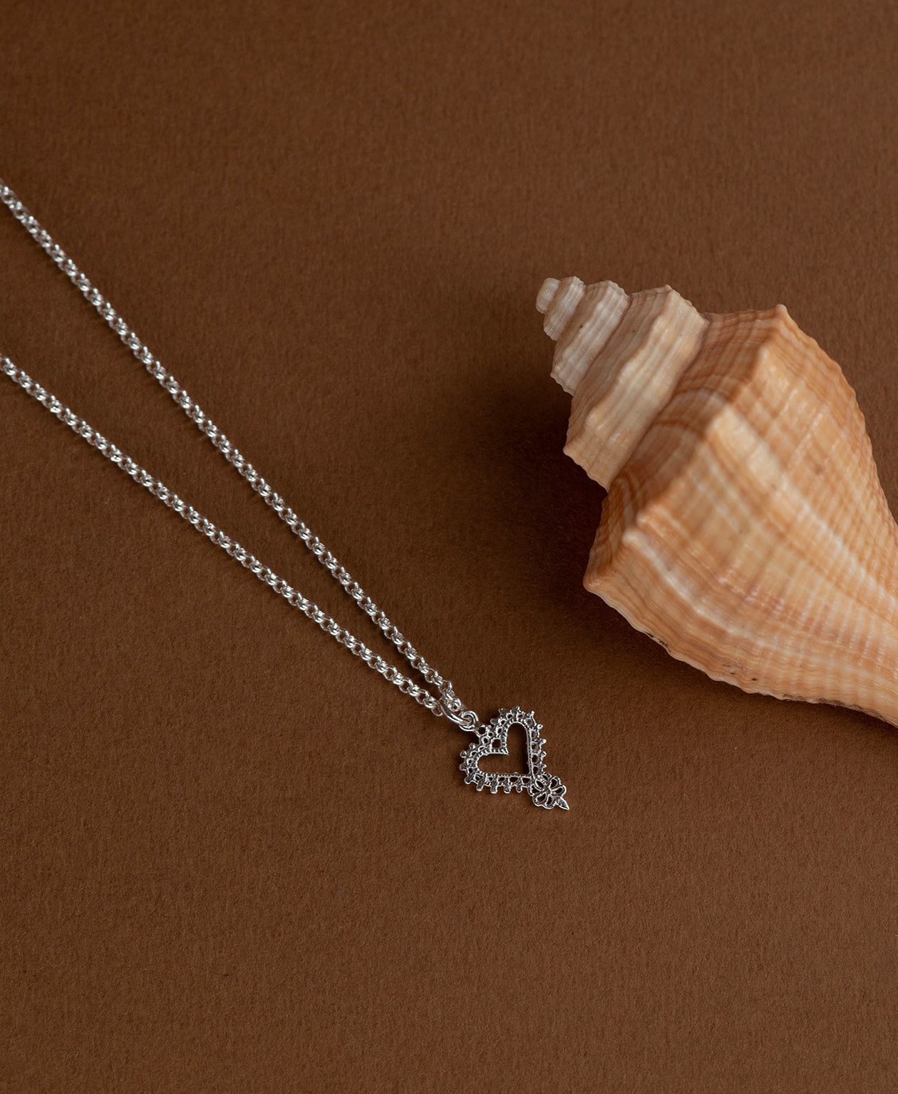 Mini Gypsy Heart Necklace - 925 Sterling Silver