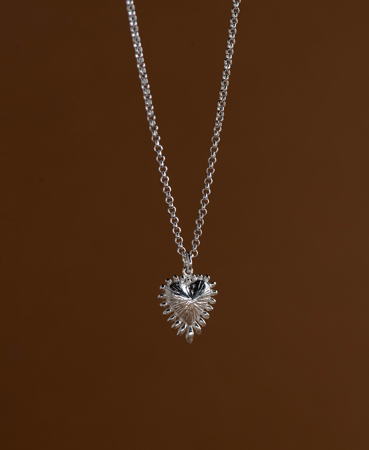 Mini Heart Rays Necklace - 925 Sterling Silver | Zoë & Morgan NZ