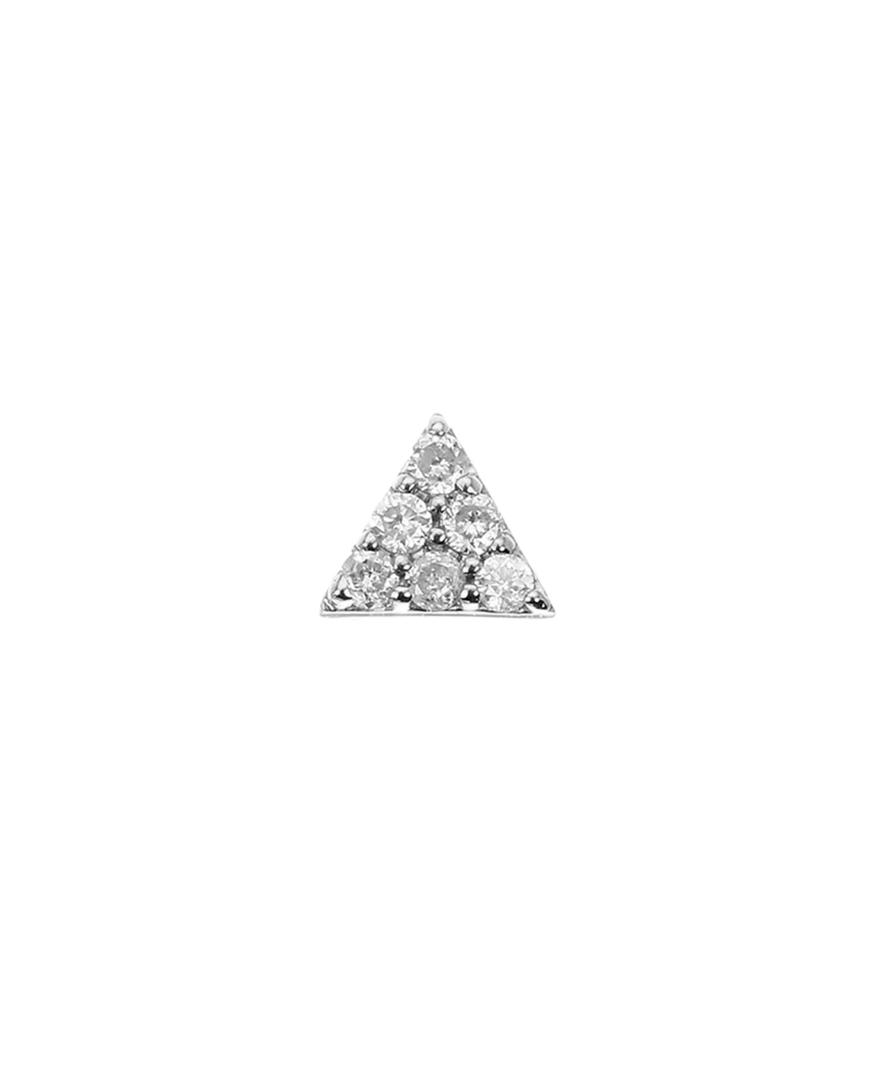 Mini Pyramid Studs - 9k Yellow Gold, Diamond