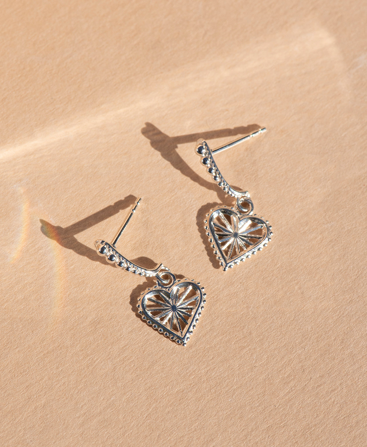 Mini Sweet Heart Earrings - 925 Sterling Silver