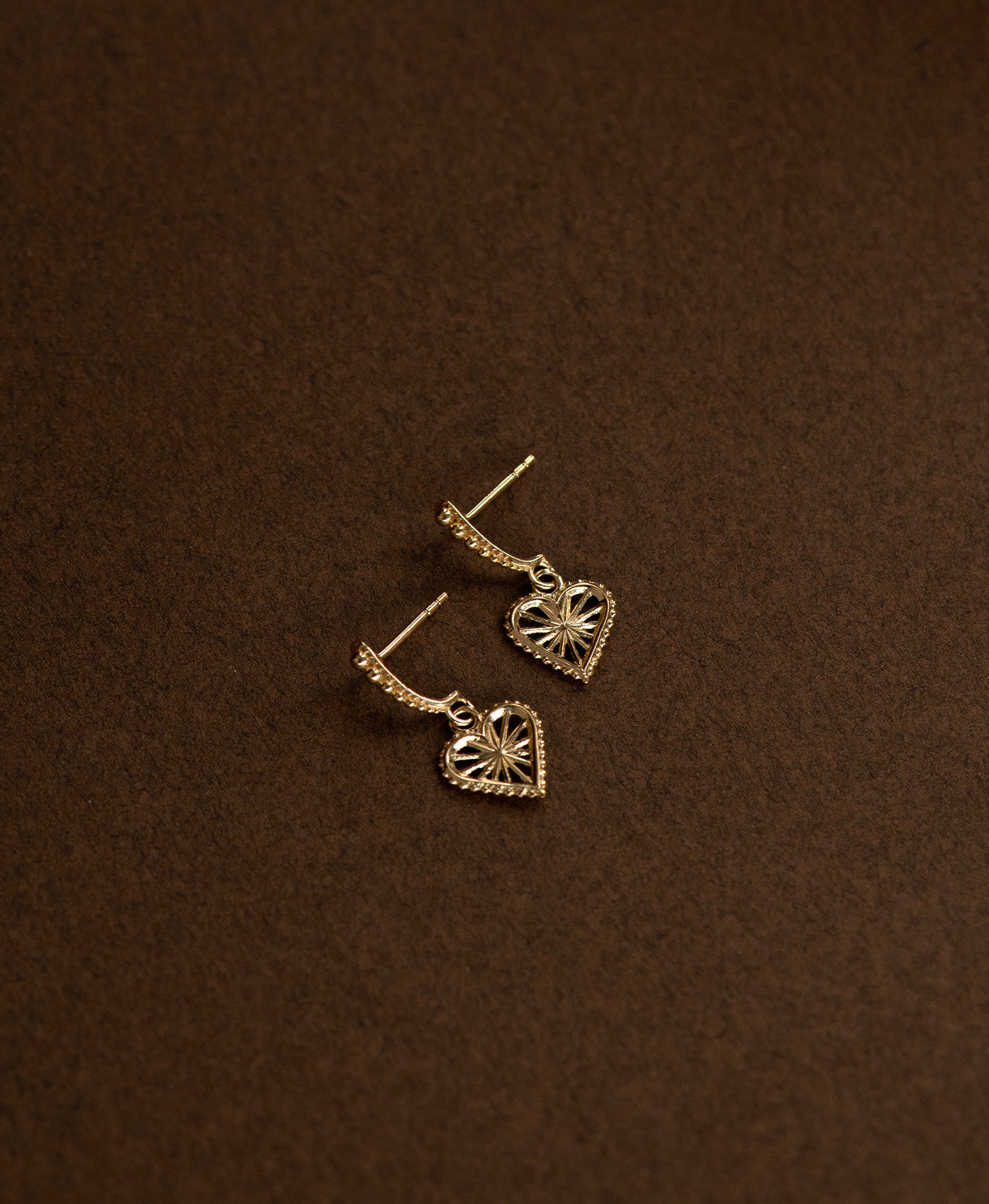 Mini Sweet Heart Earrings - 22k Gold Vermeil