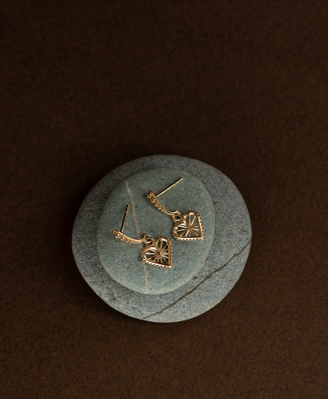 Mini Sweet Heart Earrings - 22k Gold Vermeil | Zoë & Morgan NZ