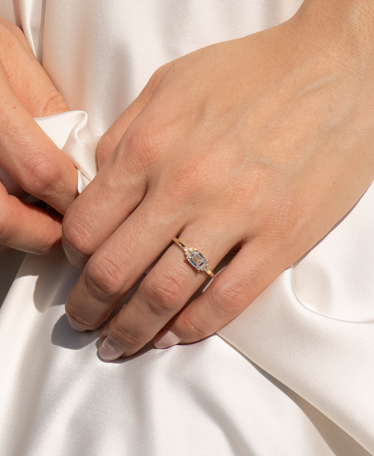 Mon Cheri Engagement Ring - 18k Yellow Gold, Emerald Cut Diamond 1.0 carat