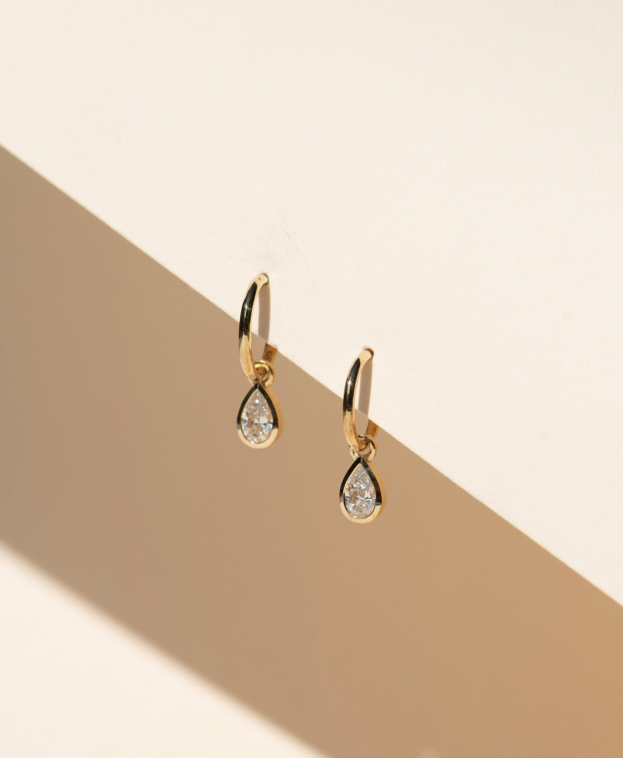 Mon Petit Hoops - 9k Yellow Gold, Lab Grown Diamond