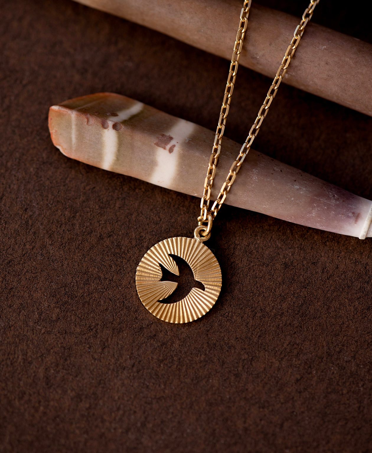 Moonbird Necklace - 22k Gold Vermeil