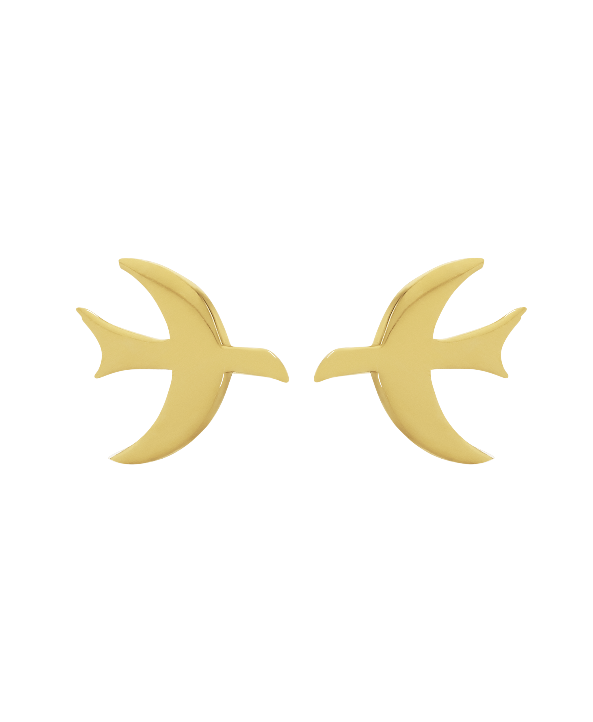 Moonbird Studs - 22k Gold Vermeil