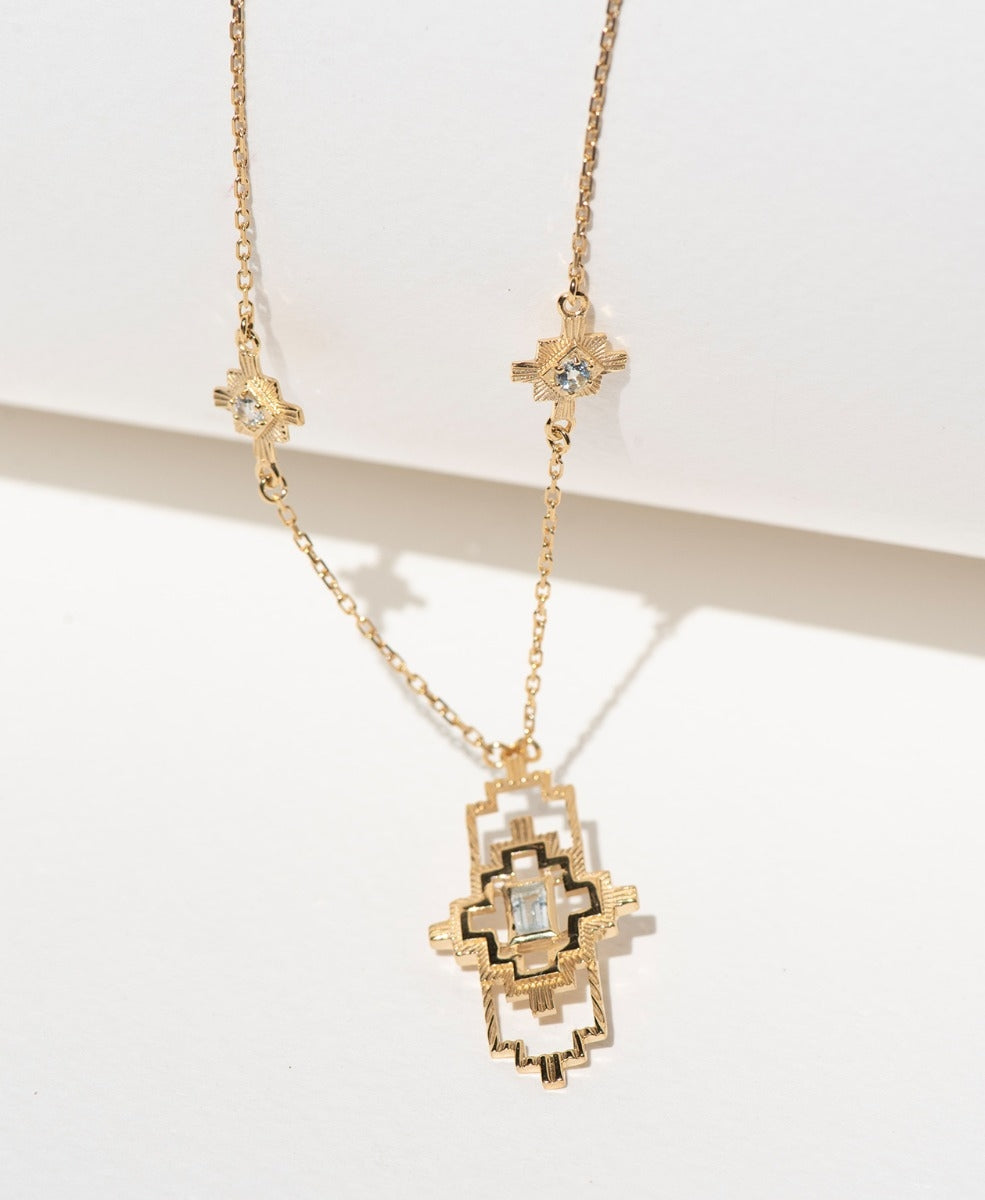 Munay Necklace - 22k Gold Vermeil, Aquamarine