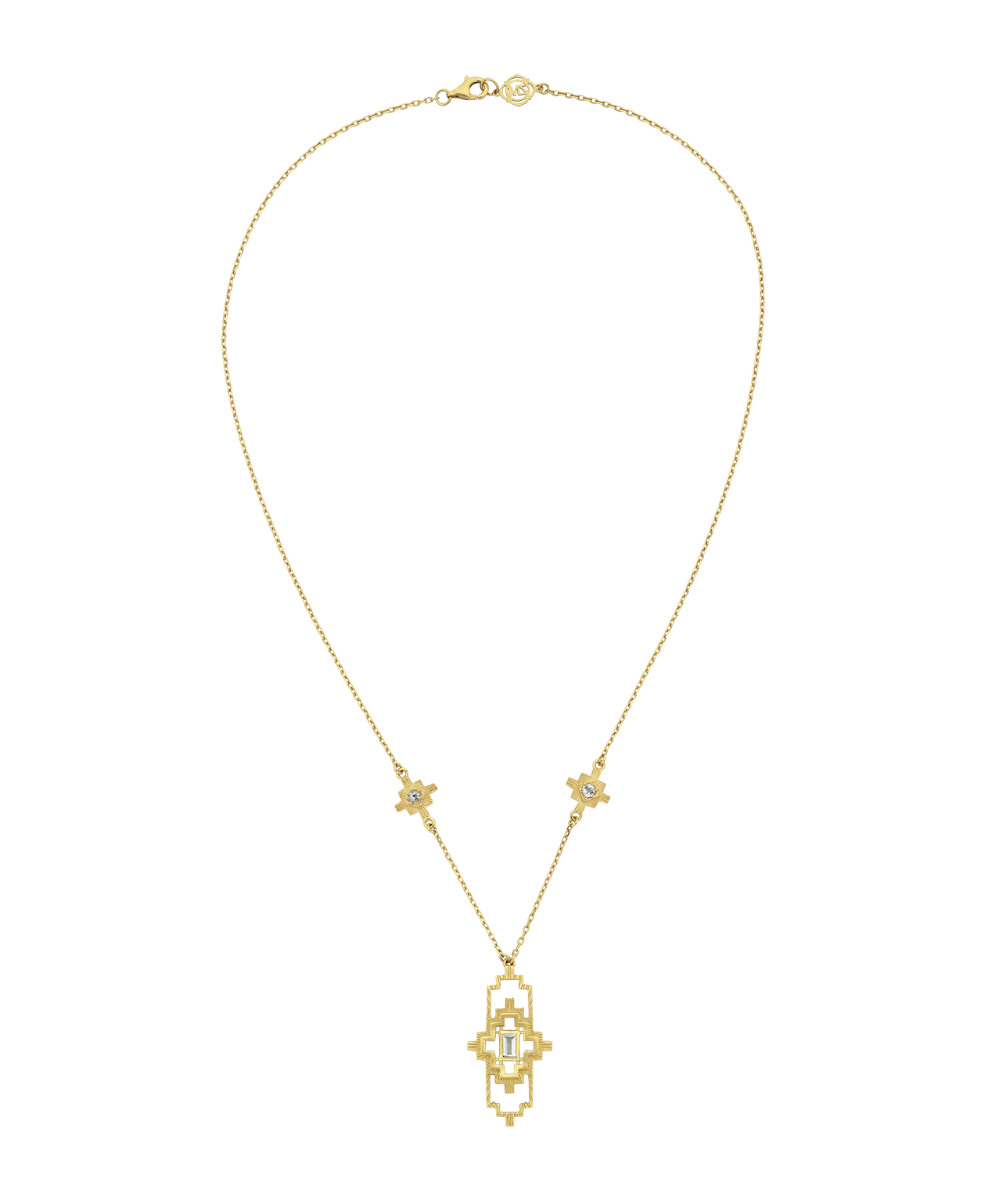 Munay Necklace - 22k Gold Vermeil, Aquamarine