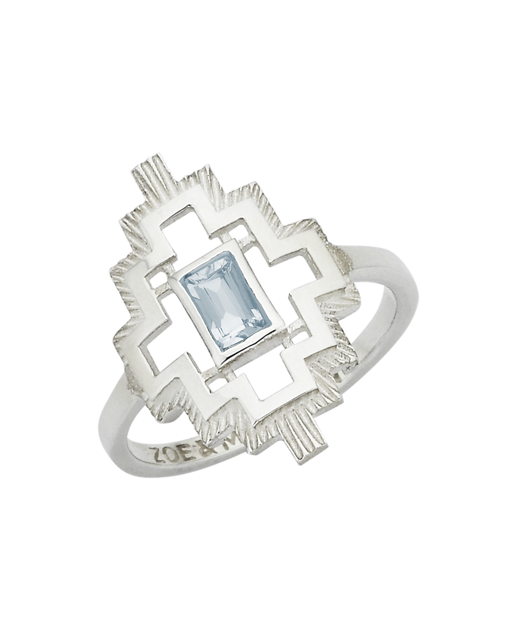 Munay Ring - 925 Sterling Silver, Aquamarine