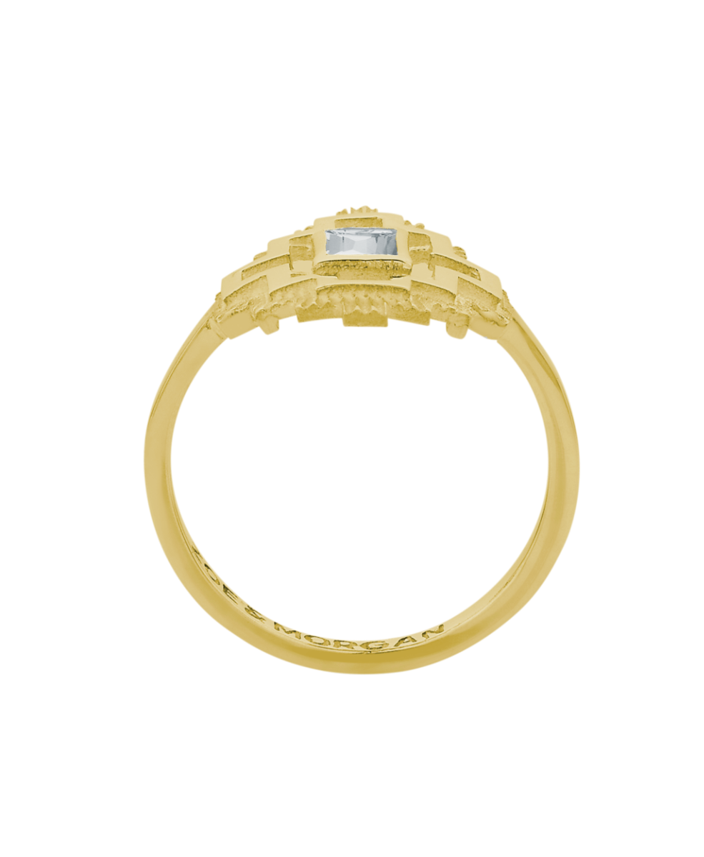 Munay Ring - 22k Gold Vermeil, Aquamarine