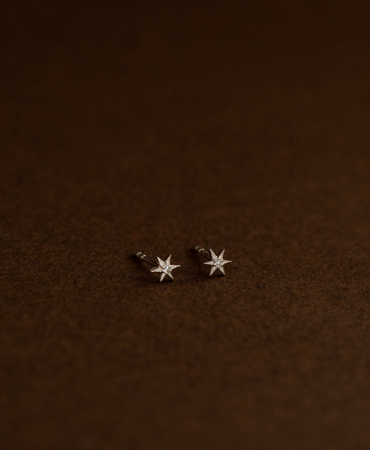 No Star Like Thee Studs - 925 Sterling Silver, White Zircon