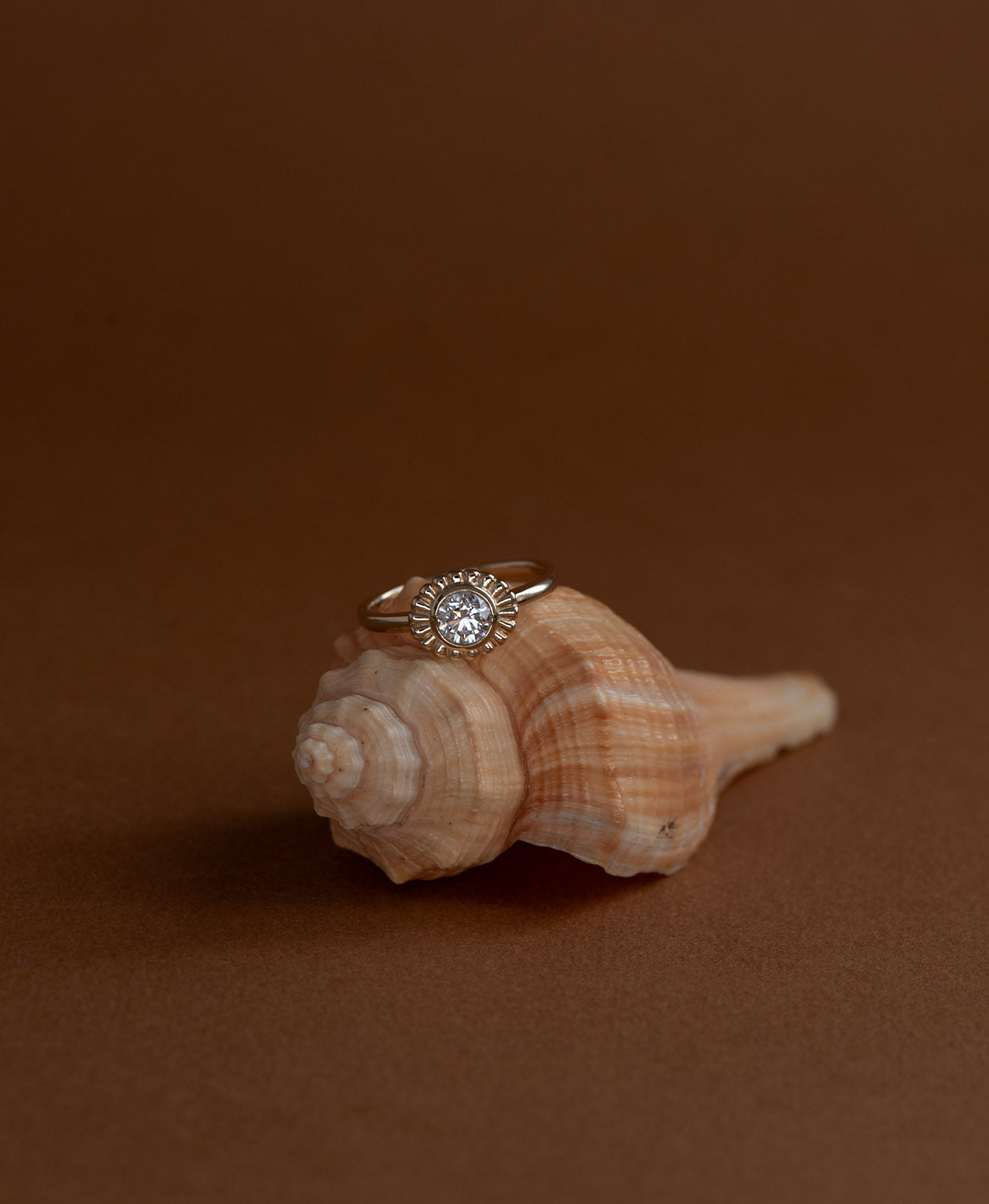 Odette Ring - 9k Yellow Gold, Round Lab Grown Diamond