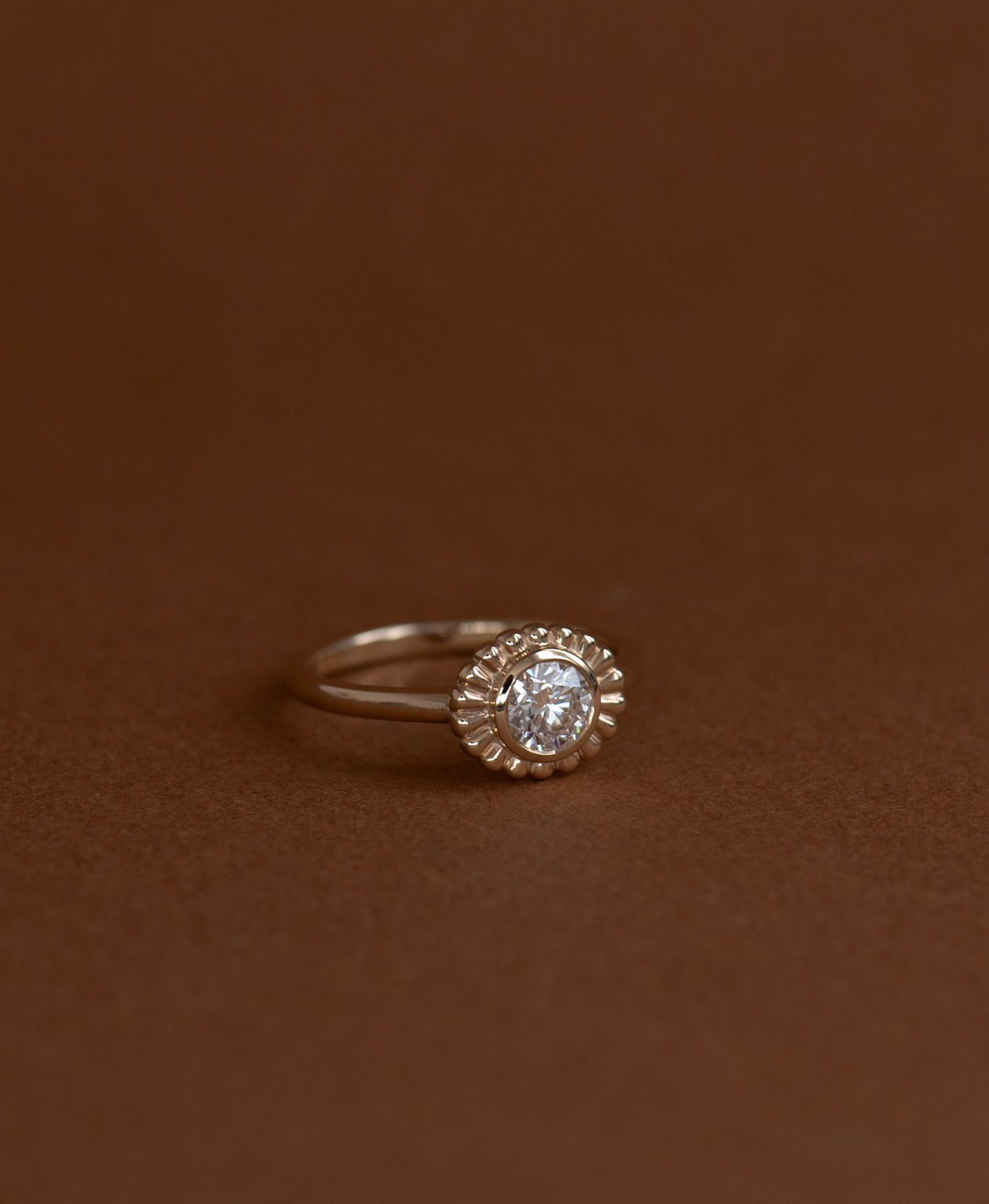 Odette Ring - 9k Yellow Gold, Round Lab Grown Diamond