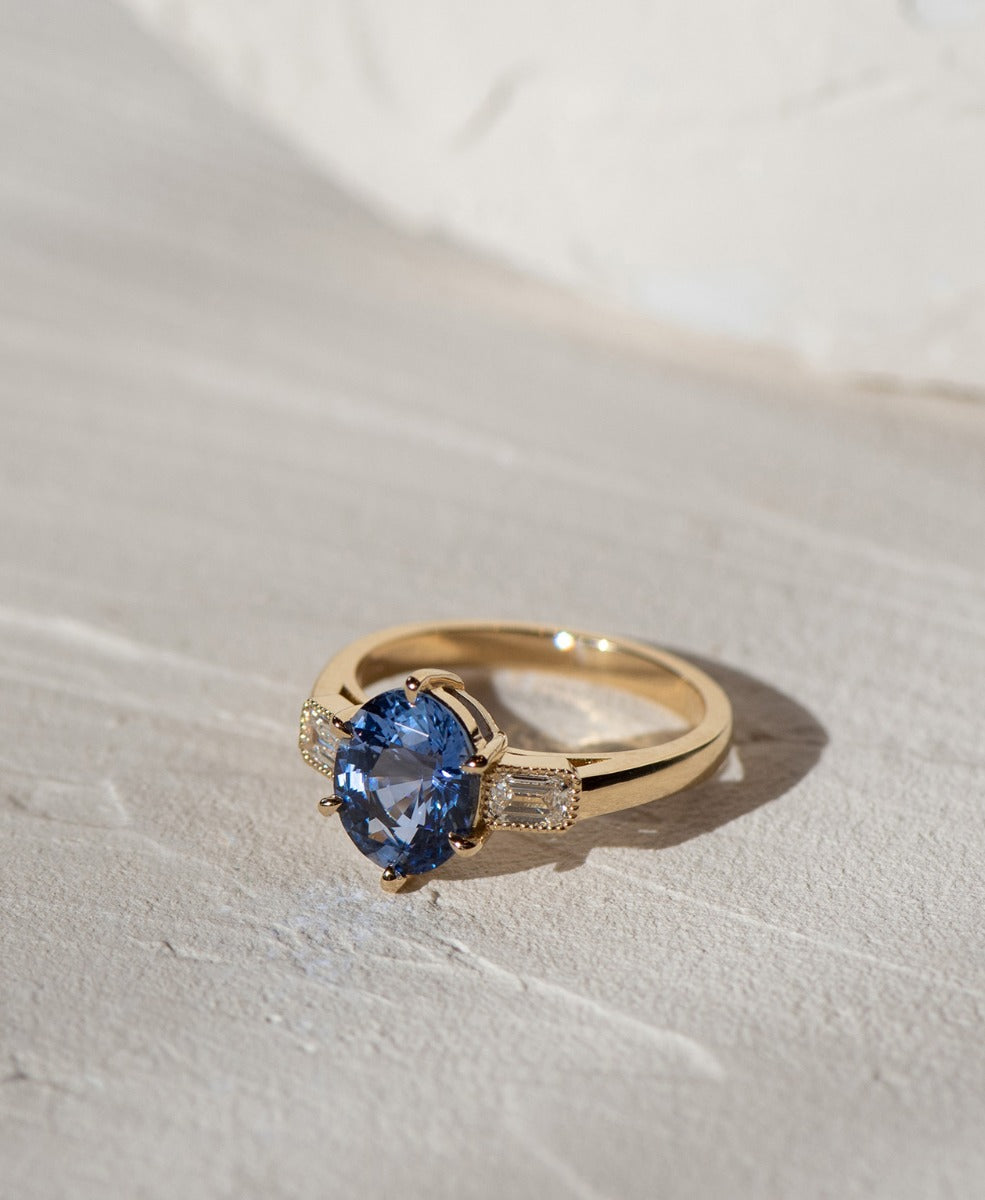 One of a Kind 316 - 18k Yellow Gold, Blue Sapphire