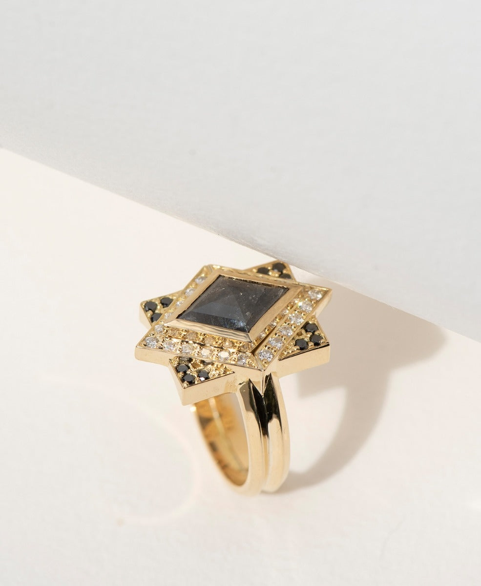 One of a Kind 404 - 18k Yellow Gold, Black Diamond