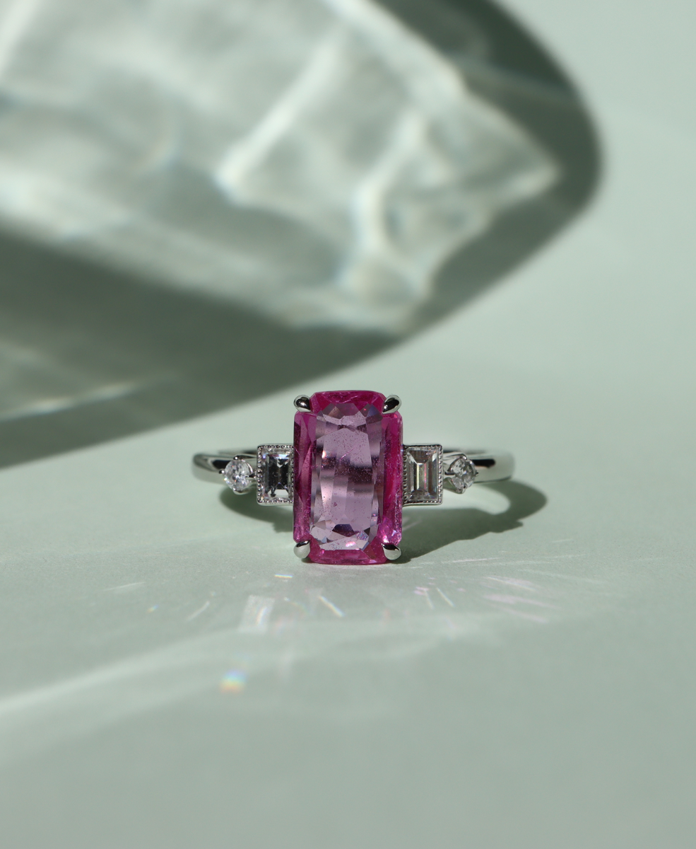 One of a Kind 301 - Platinum, Pink Sapphire