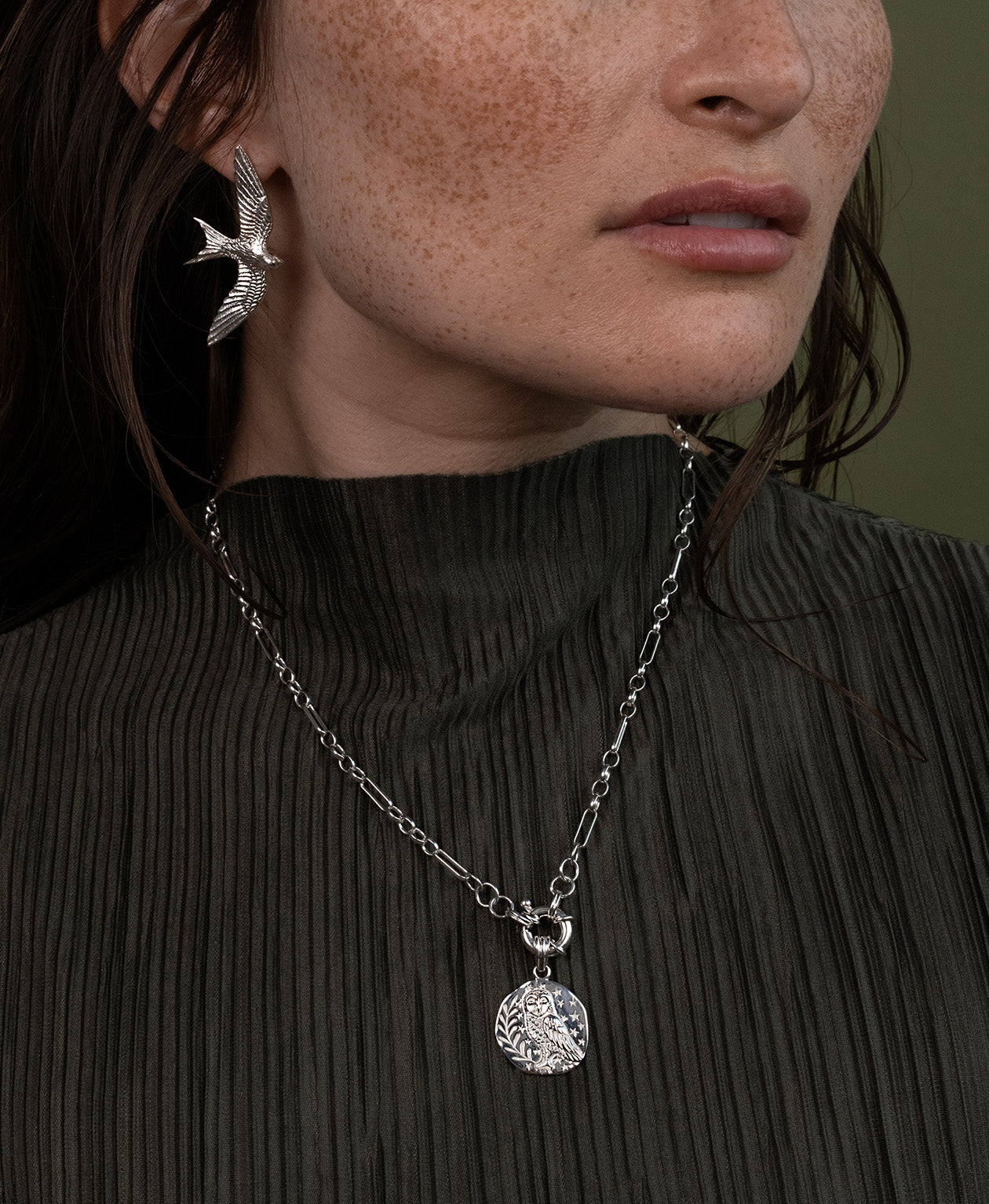 Owl Charm - 925 Sterling Silver