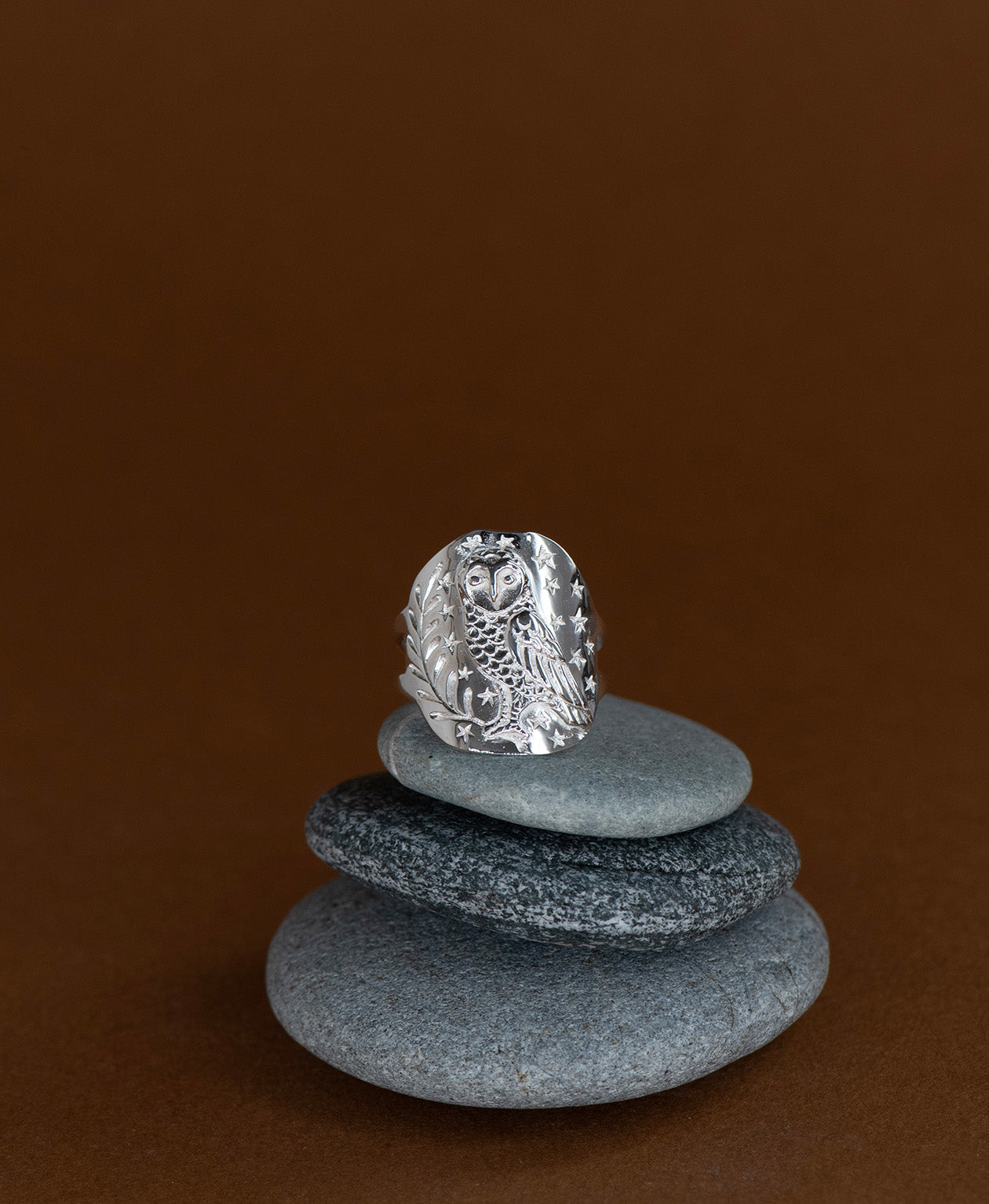 Owl Ring - 925 Sterling Silver
