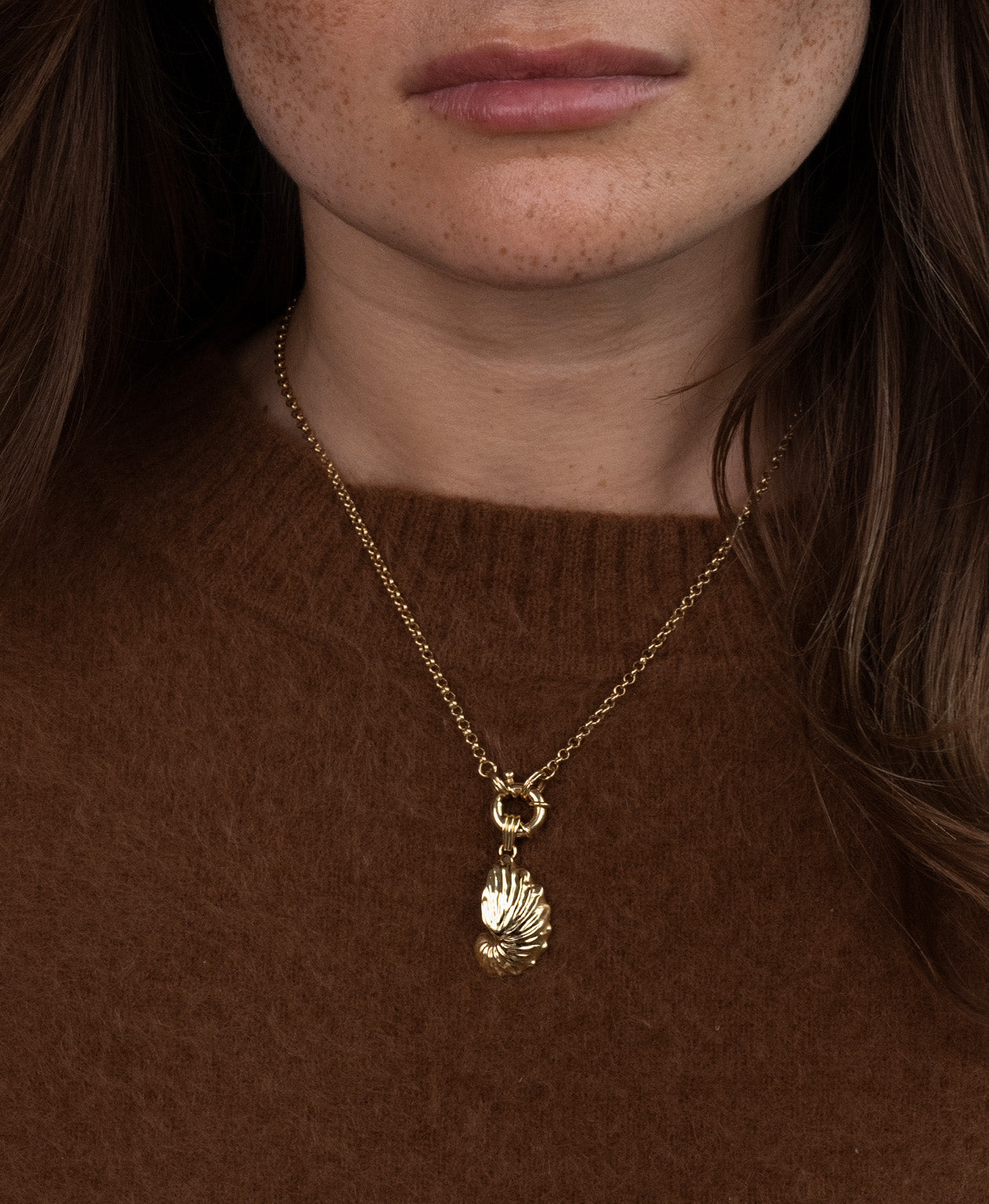 Paper Nautilus Charm - 22k Gold Vermeil