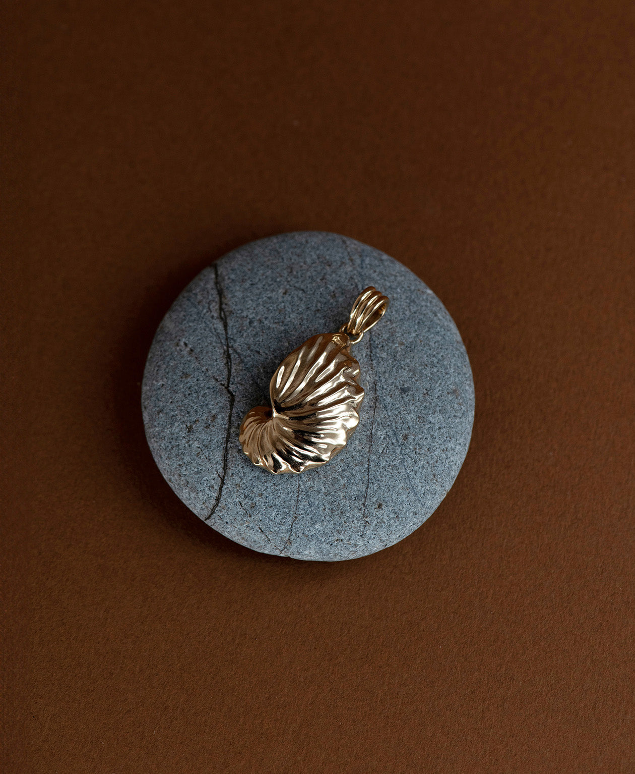 Paper Nautilus Charm - 22k Gold Vermeil