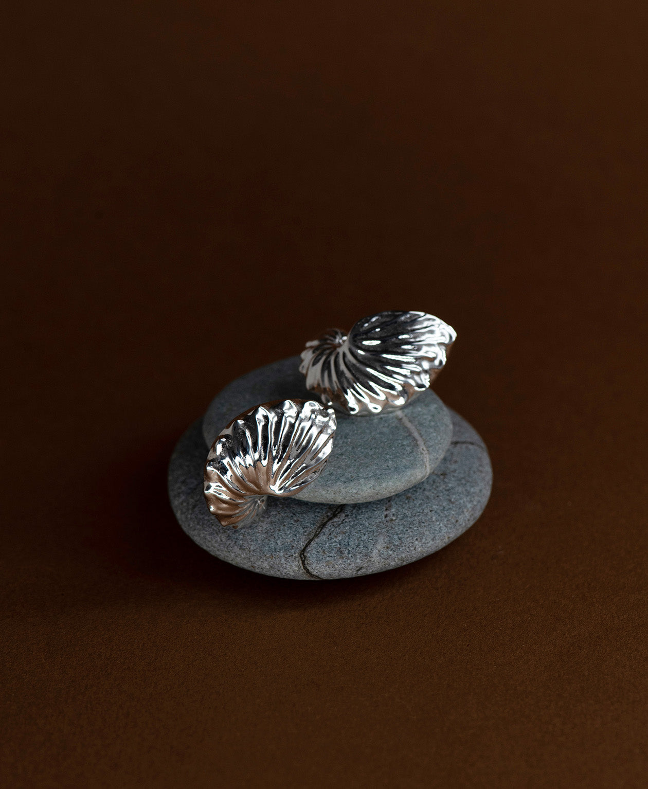 Paper Nautilus Earrings - 925 Sterling Silver