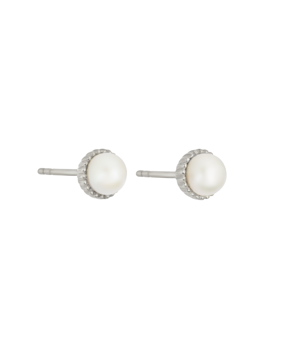 Pearl Earrings - 925 Sterling Silver, Freshwater Pearl