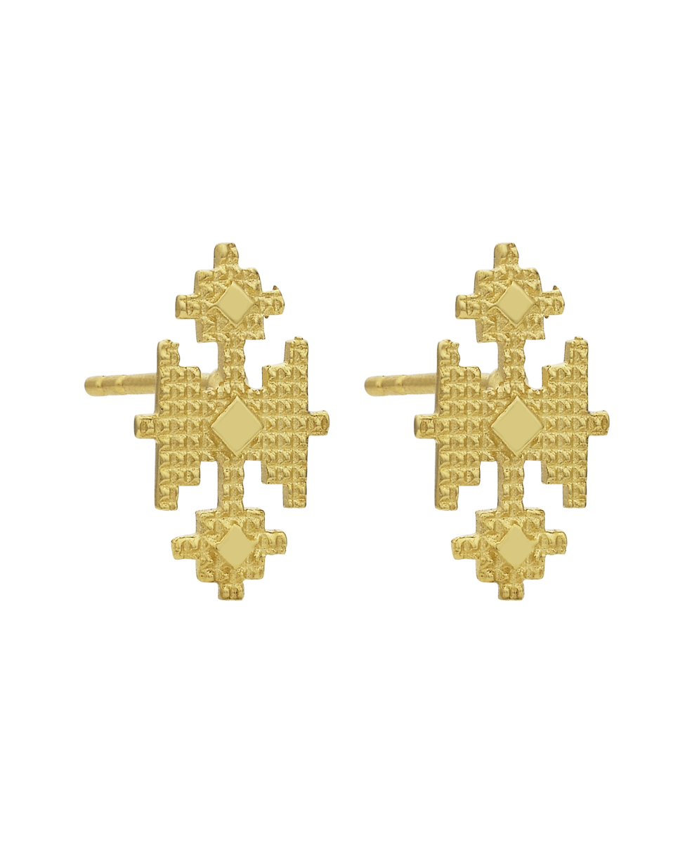 Pisac Studs - 22k Gold Vermeil