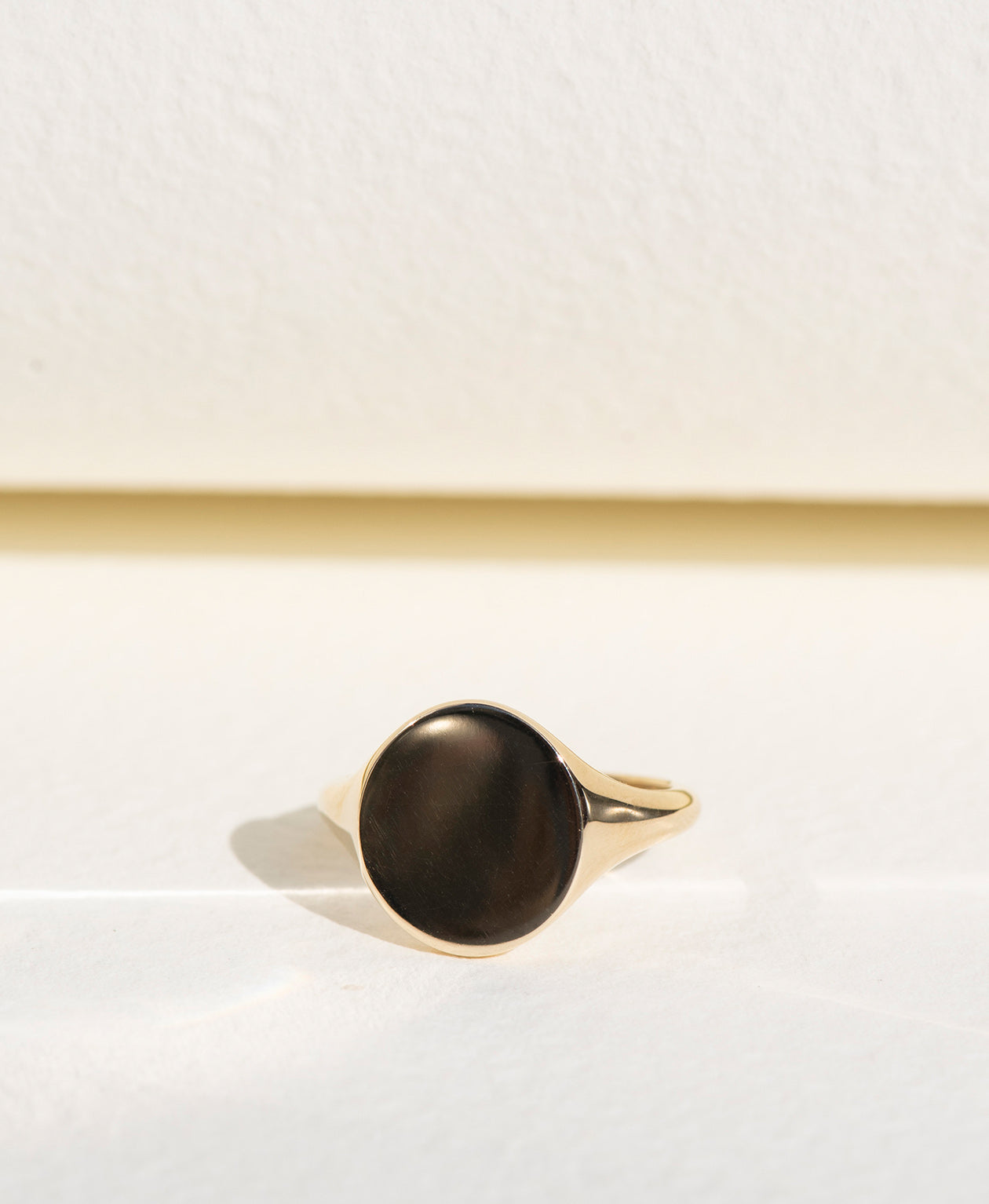Classic Polished Signet Ring - 9k Yellow Gold | Zoë & Morgan NZ